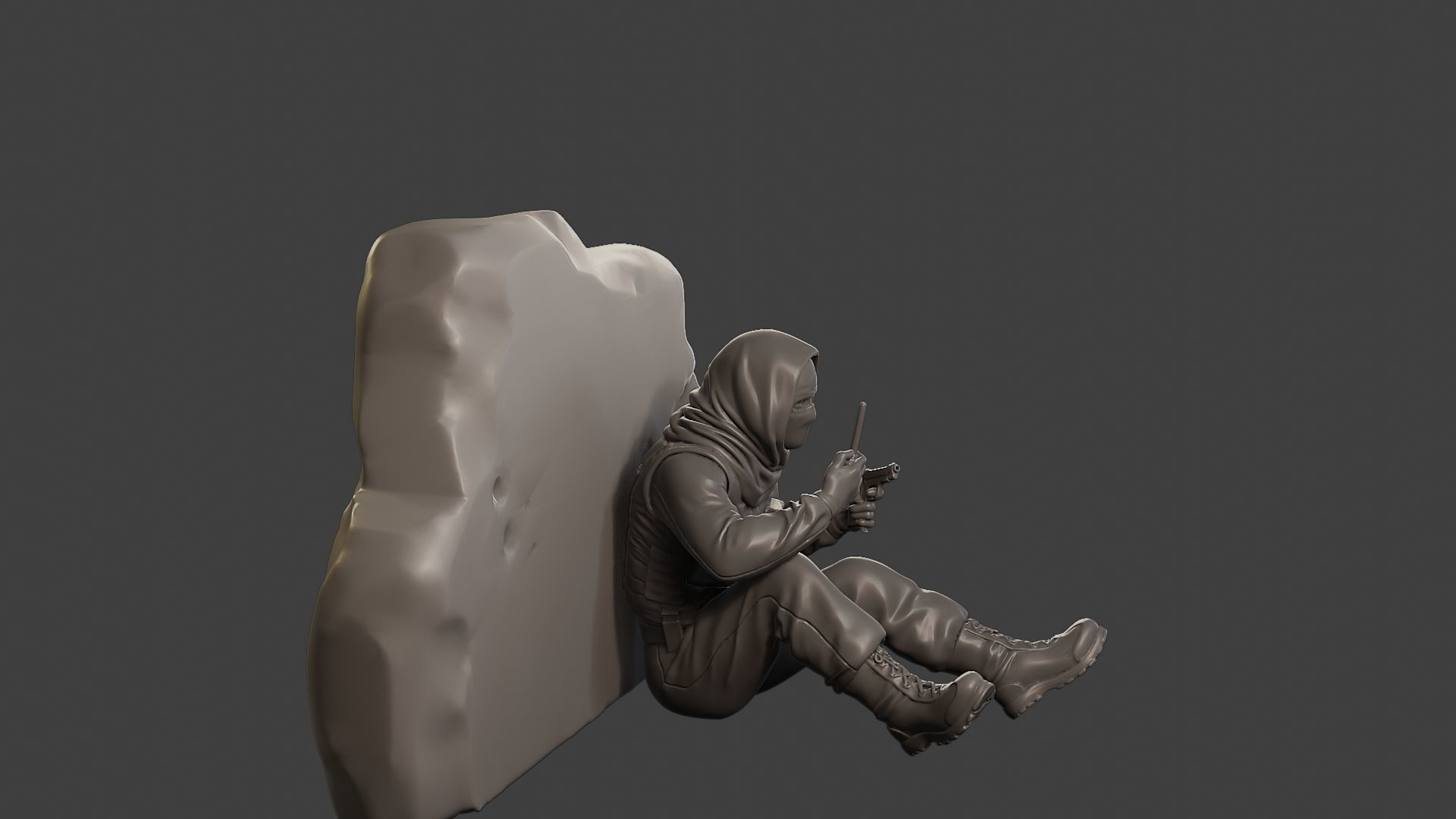 Conflict Scene Figurine Print ESFP1 013 3D print model_9