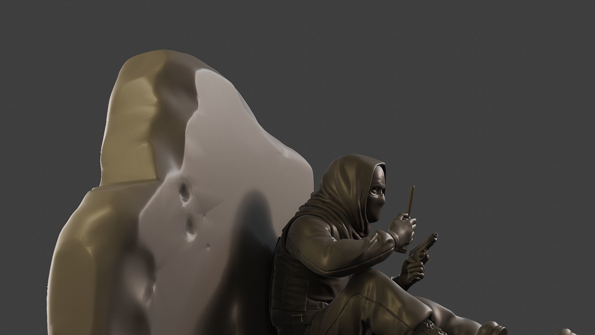 Conflict Scene Figurine Print ESFP1 013 3D print model_29