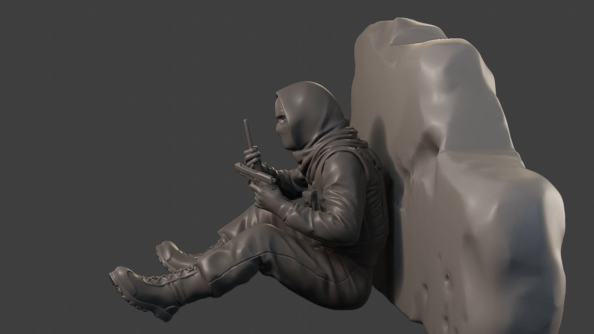 Conflict Scene Figurine Print ESFP1 013 3D print model_17