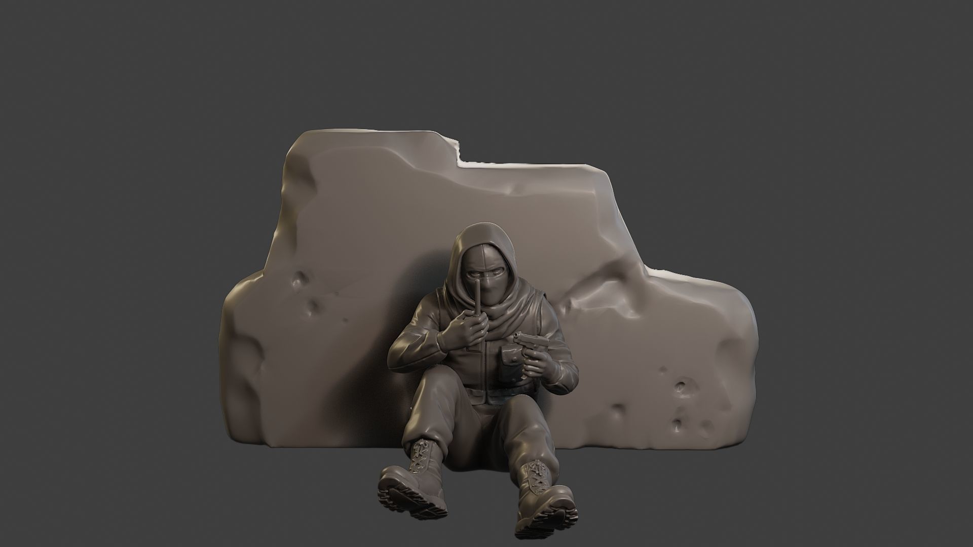 Conflict Scene Figurine Print ESFP1 013 3D print model_1