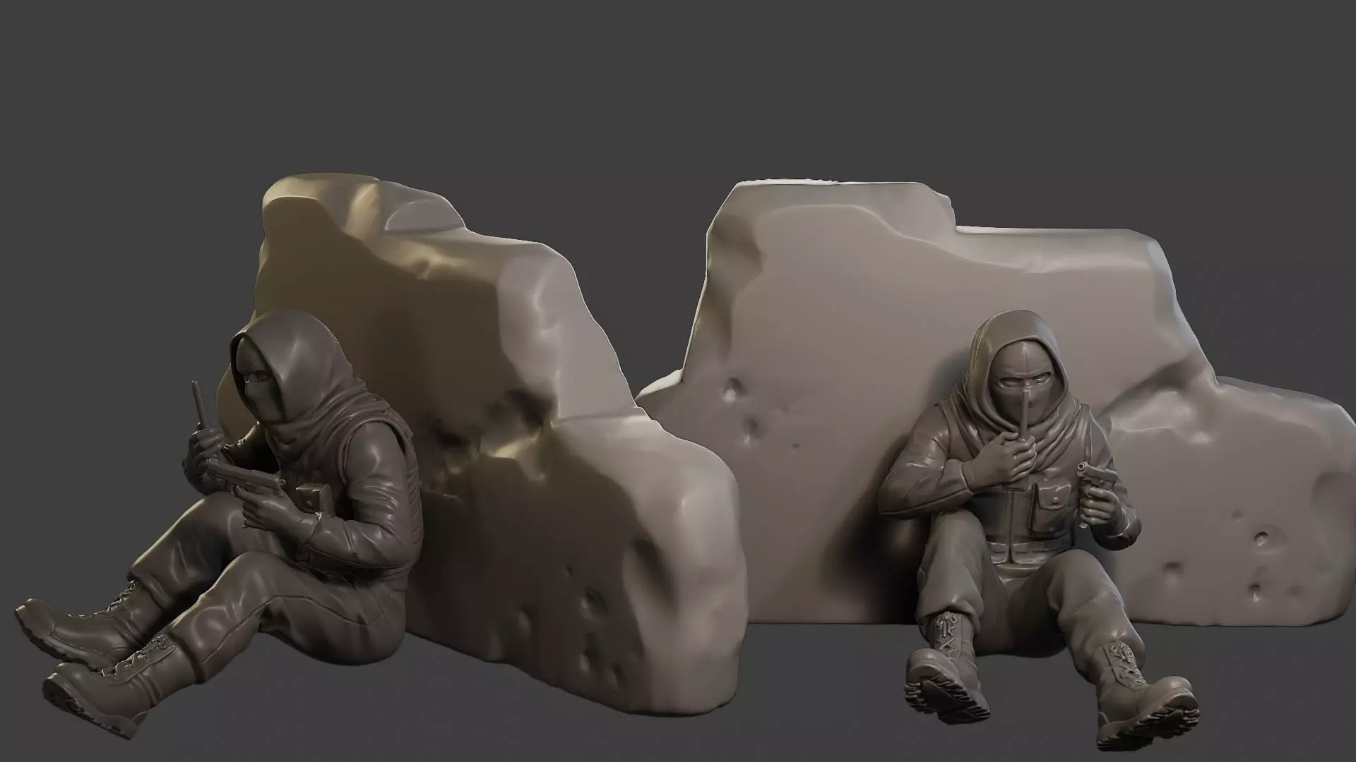 Conflict Scene Figurine Print ESFP1 013 3D print model_0