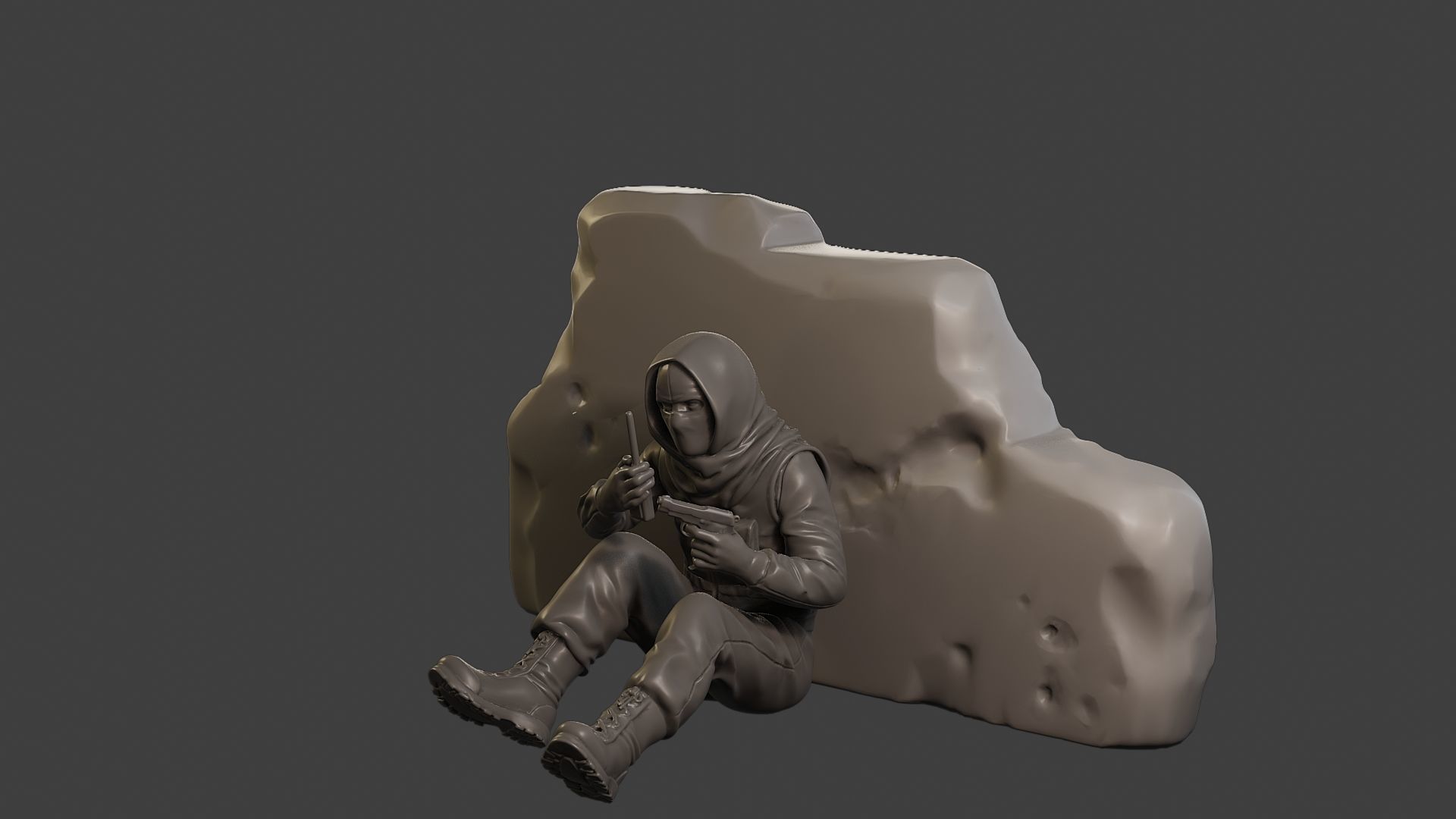 Conflict Scene Figurine Print ESFP1 013 3D print model_2