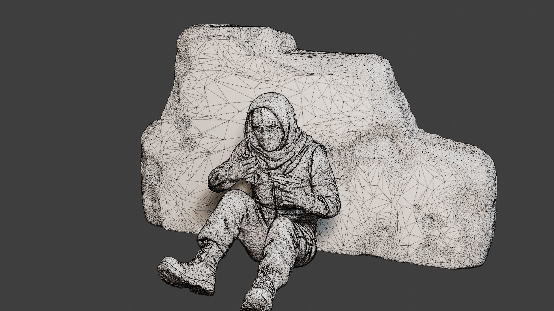 Conflict Scene Figurine Print ESFP1 013 3D print model_12