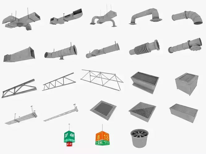 Ceiling pipes and vent