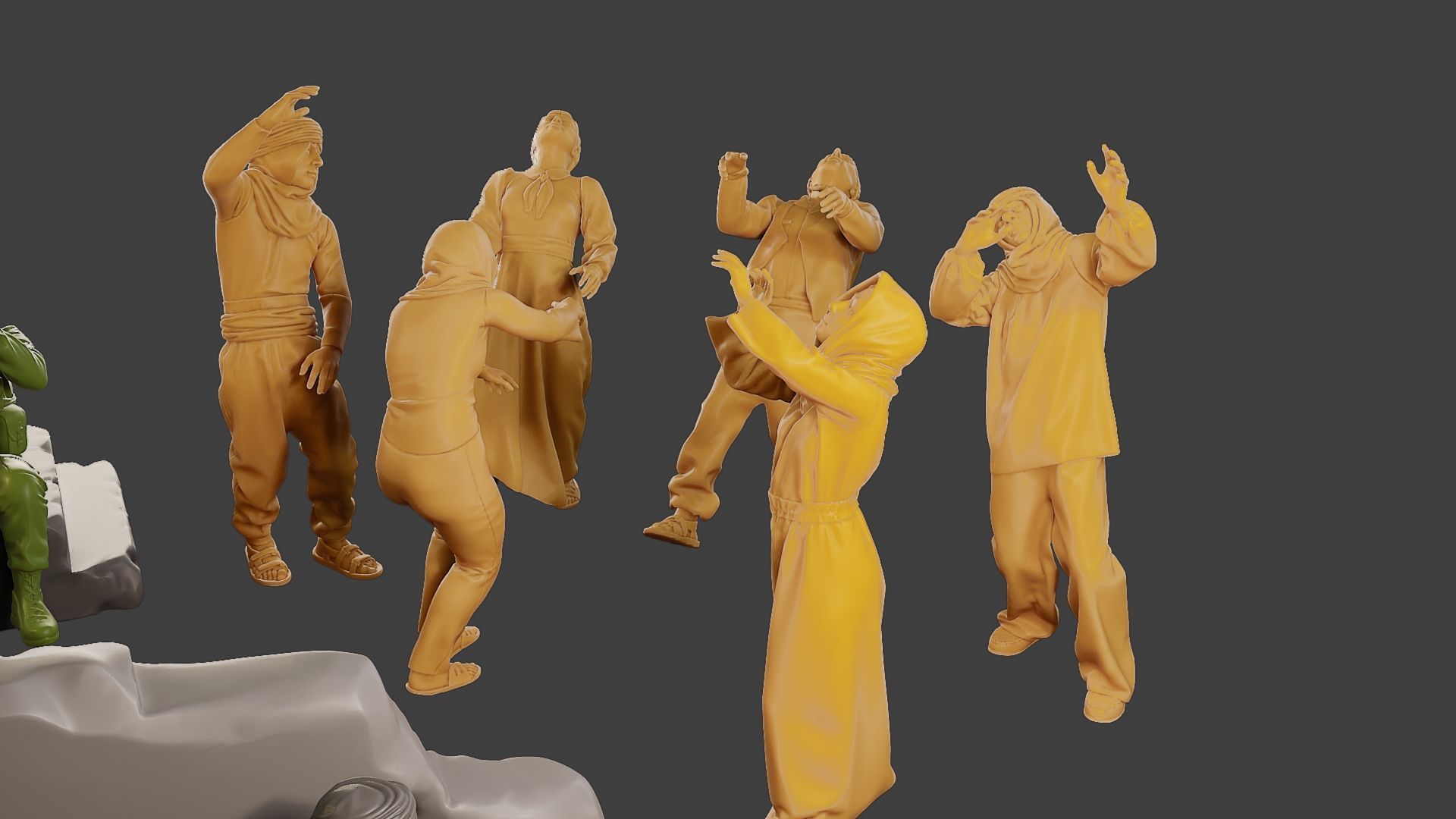 Conflict Scene Figurine Print ESFP1 Pack1 3D Model Collection_21