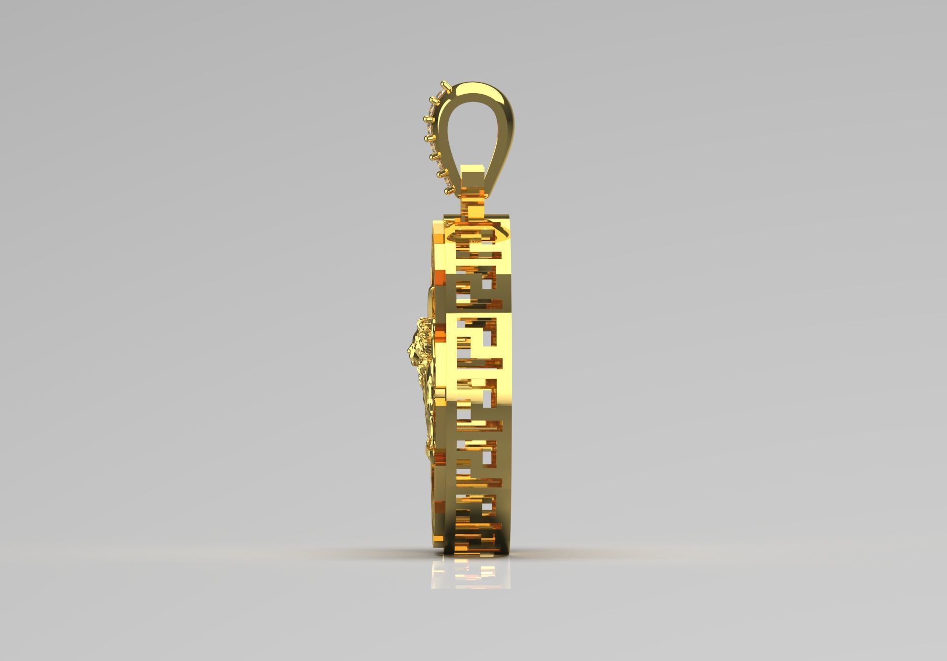 pahlavi gold pendant jp0159 3D print model_1