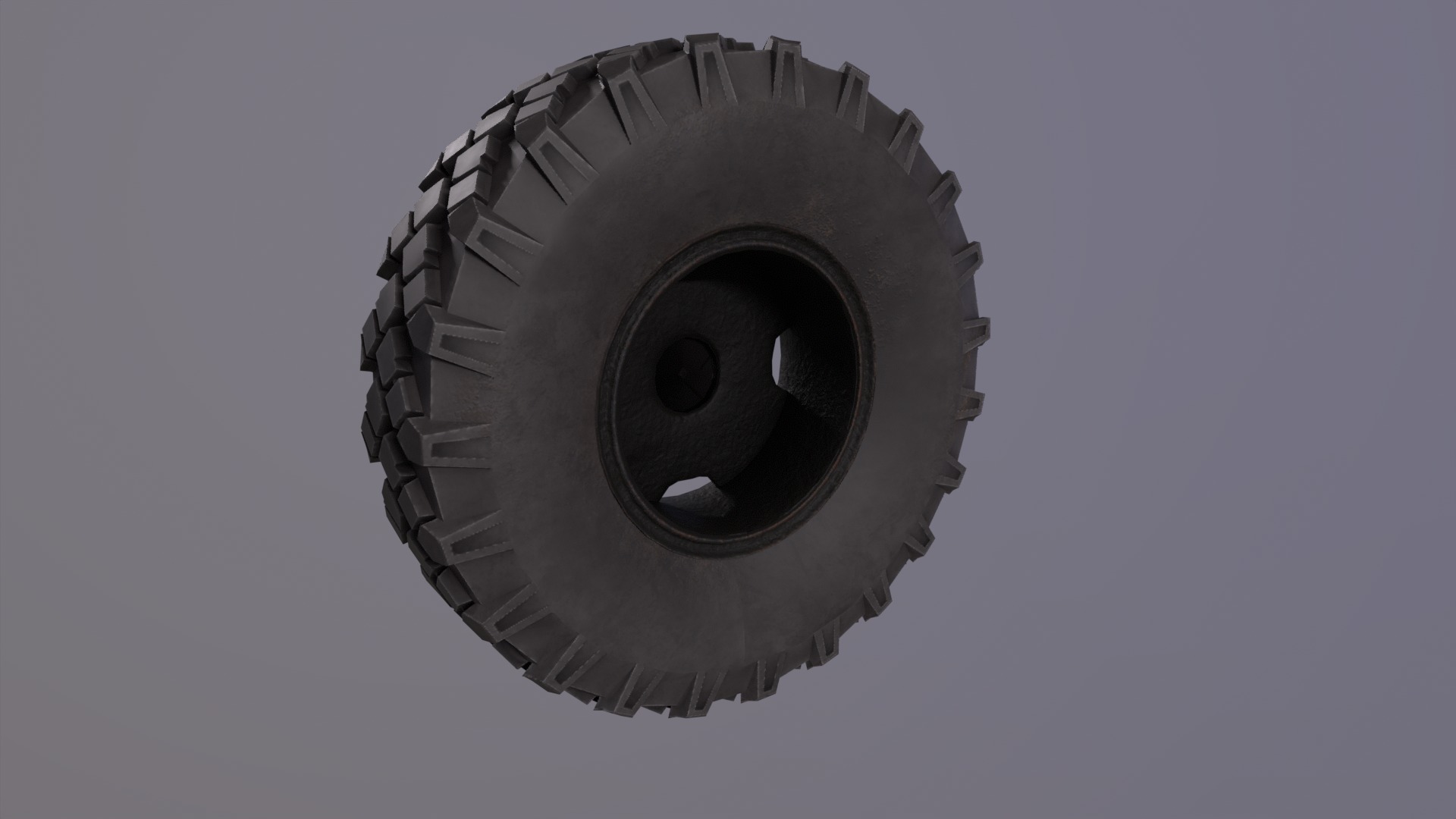 truck wheel PBR Game-Ready Low-poly 3D model_9