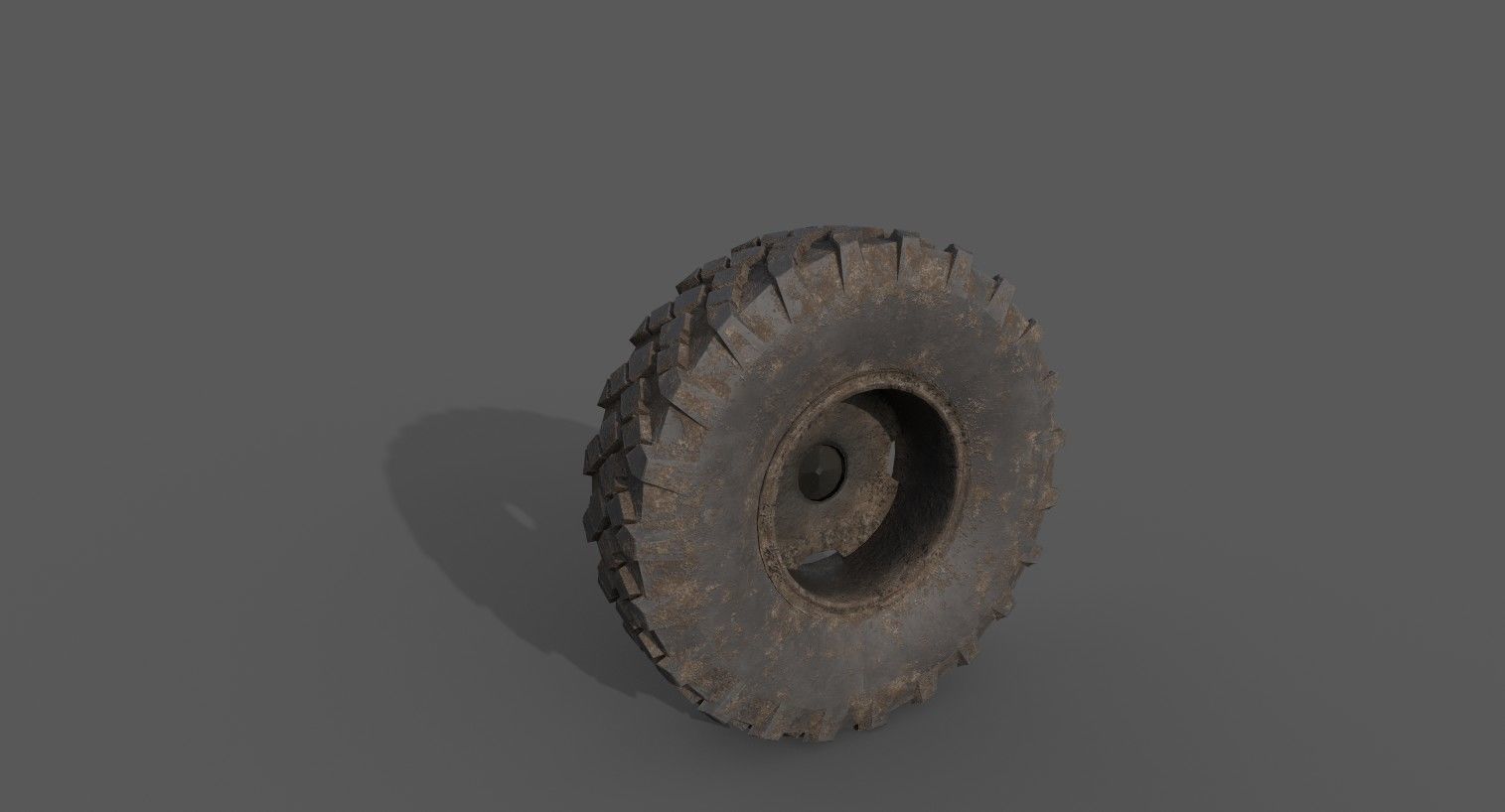 truck wheel PBR Game-Ready Low-poly 3D model_5