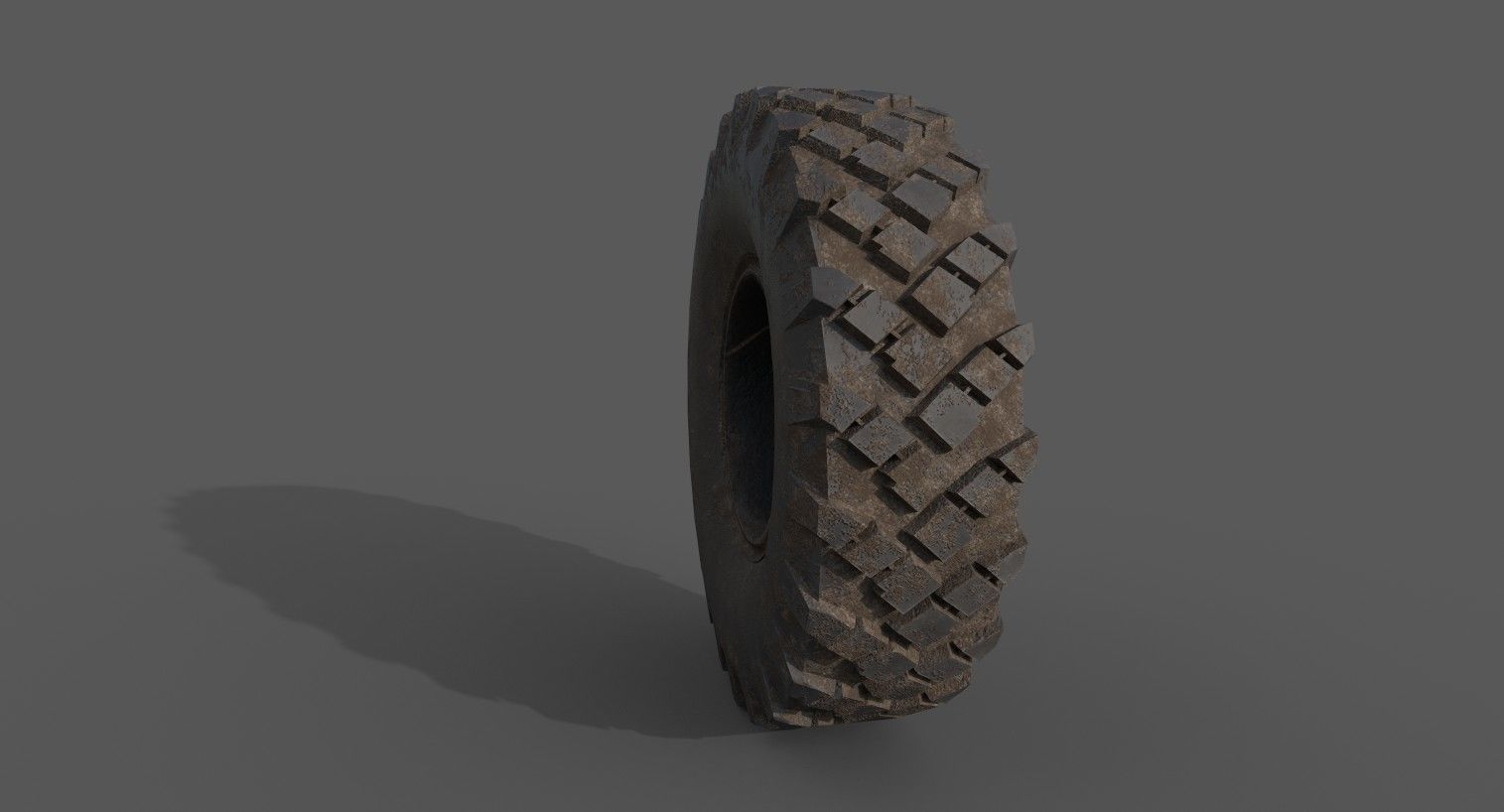 truck wheel PBR Game-Ready Low-poly 3D model_4