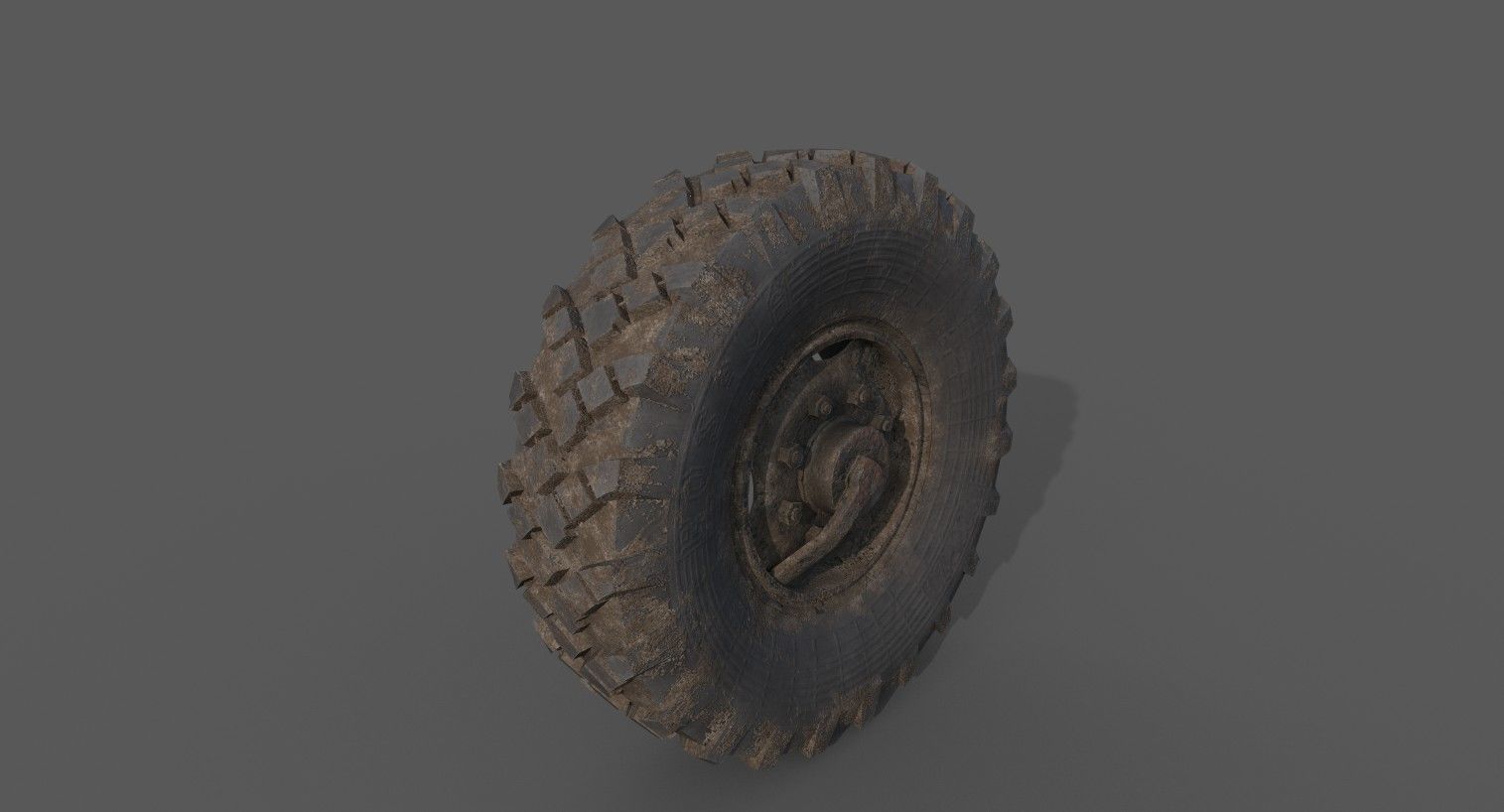 truck wheel PBR Game-Ready Low-poly 3D model_24