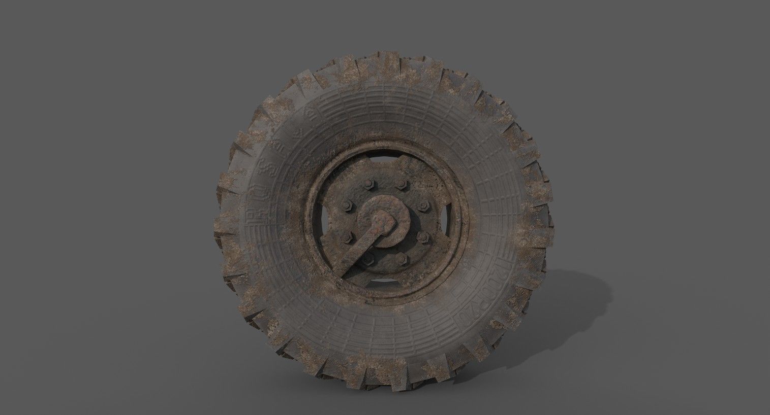 truck wheel PBR Game-Ready Low-poly 3D model_25