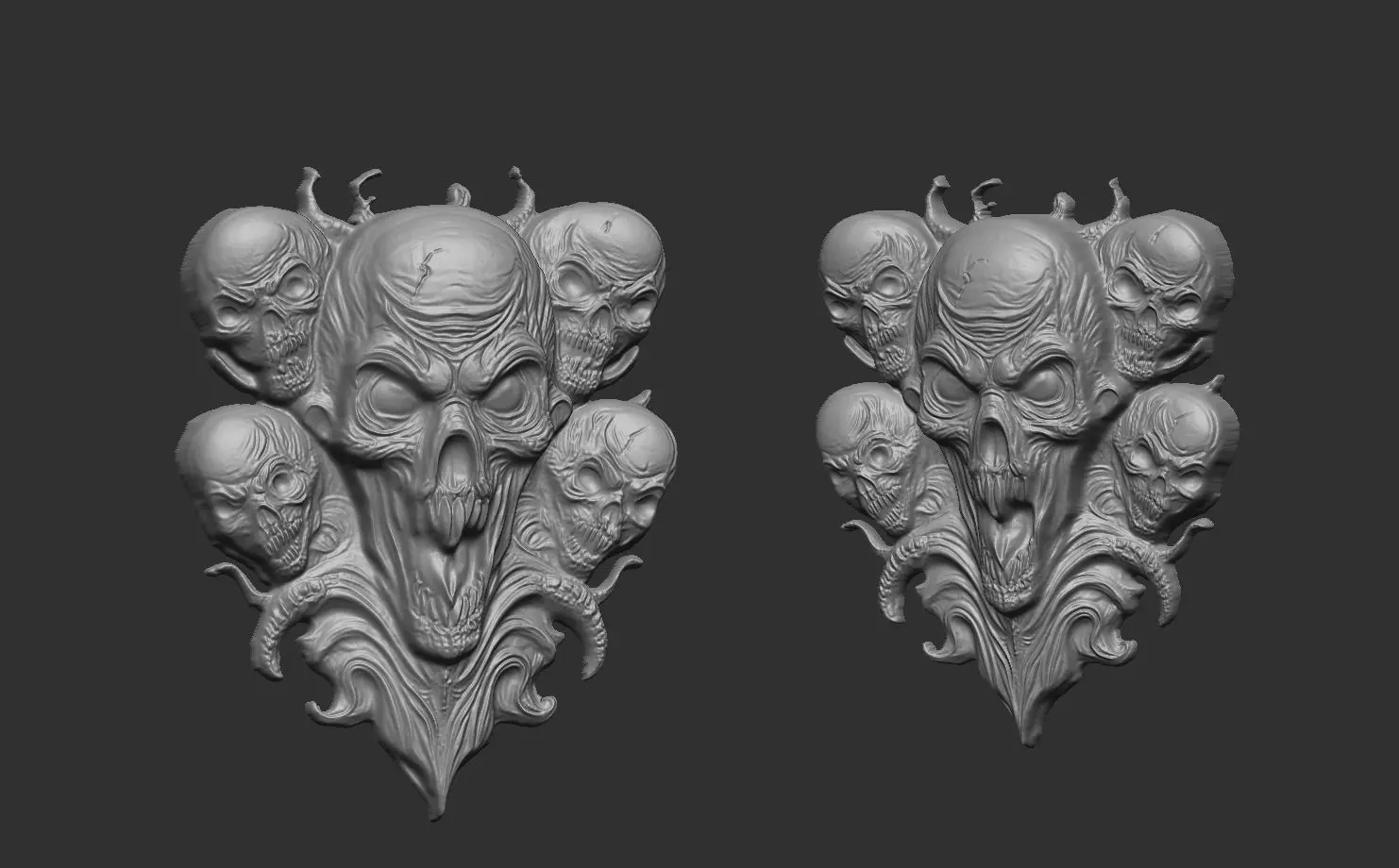 scary face wall decor 3D print model
