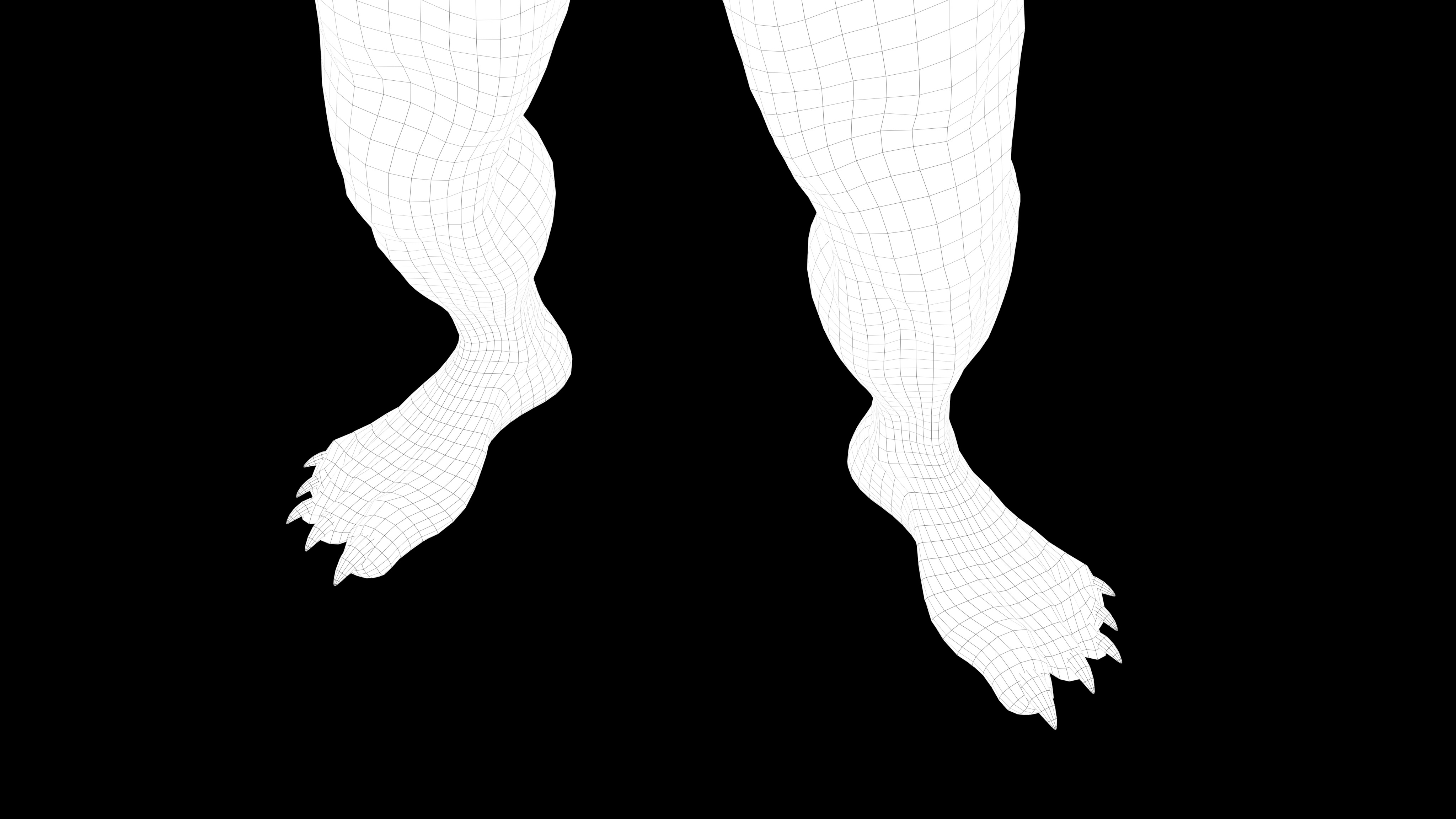 CAVE BEAST Low-poly 3D model_19