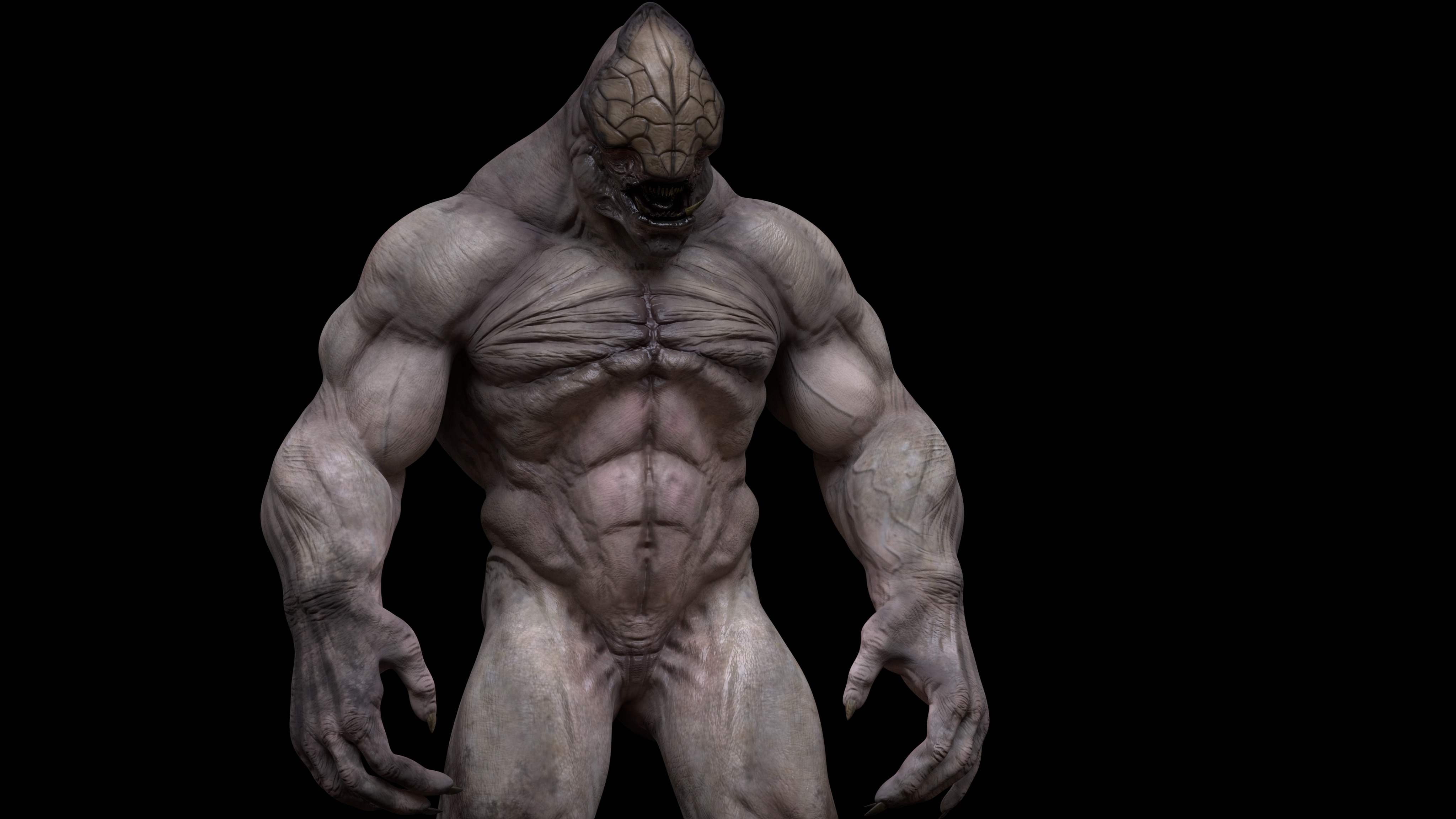 CAVE BEAST Low-poly 3D model_2