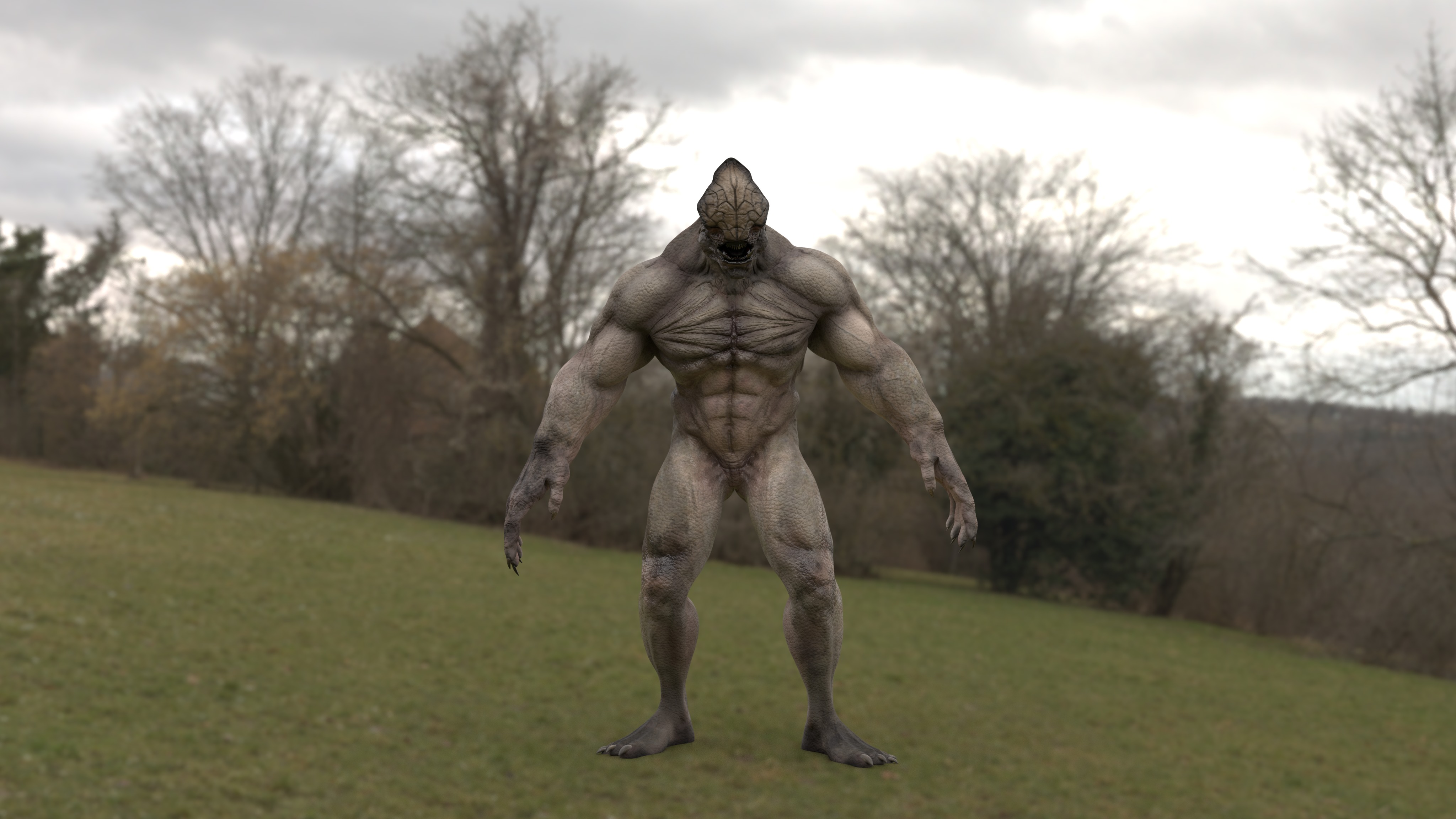 CAVE BEAST Low-poly 3D model_6