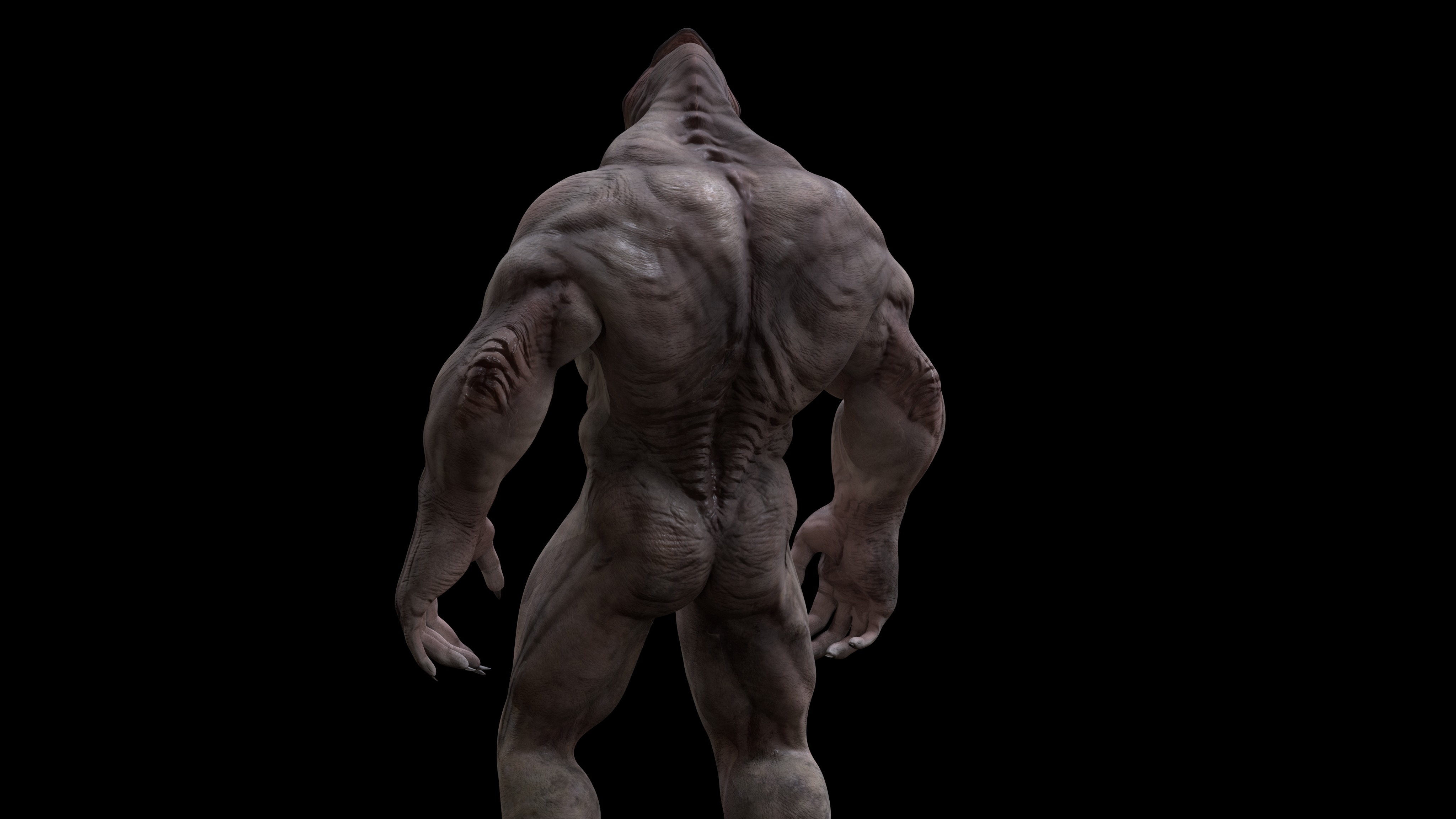 CAVE BEAST Low-poly 3D model_3
