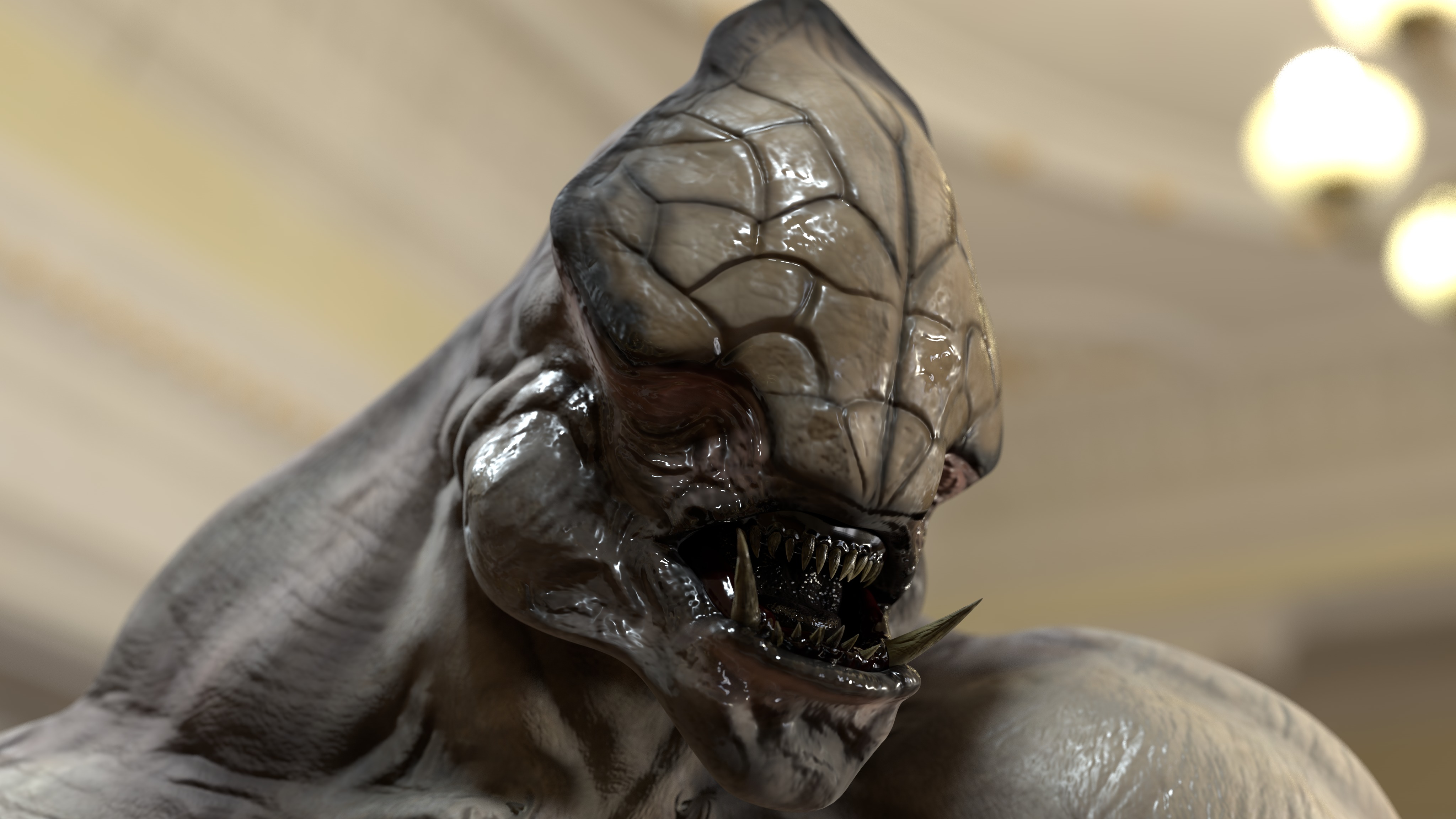 CAVE BEAST Low-poly 3D model_9