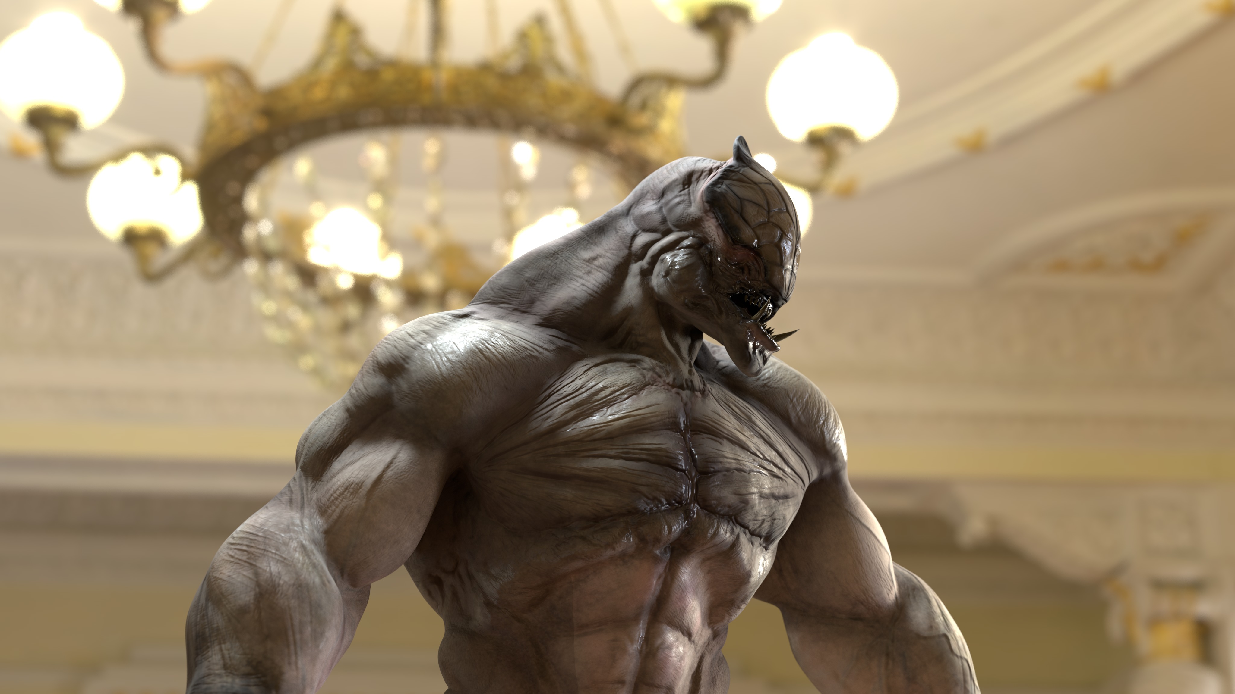 CAVE BEAST Low-poly 3D model_8