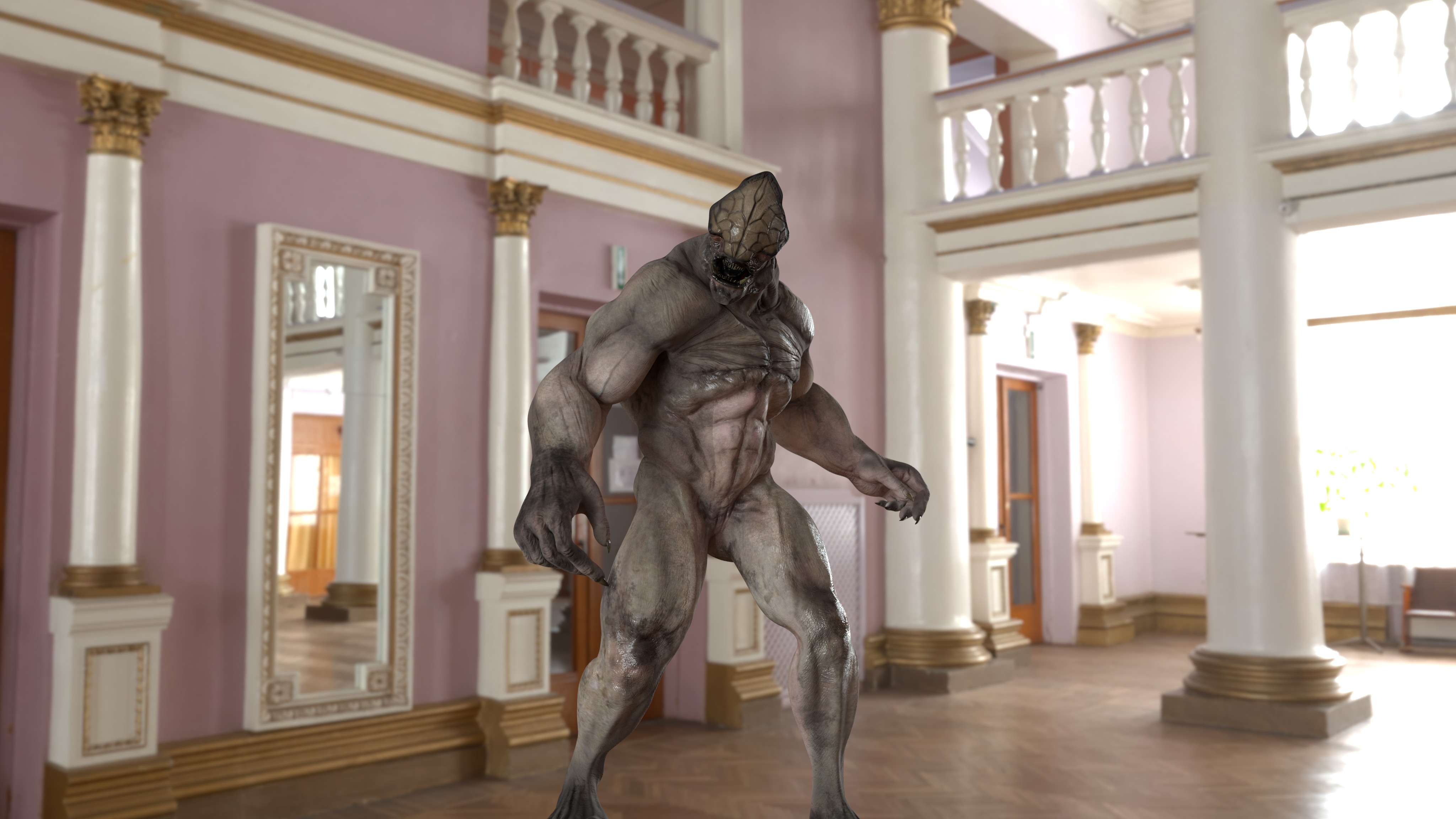 CAVE BEAST Low-poly 3D model_12