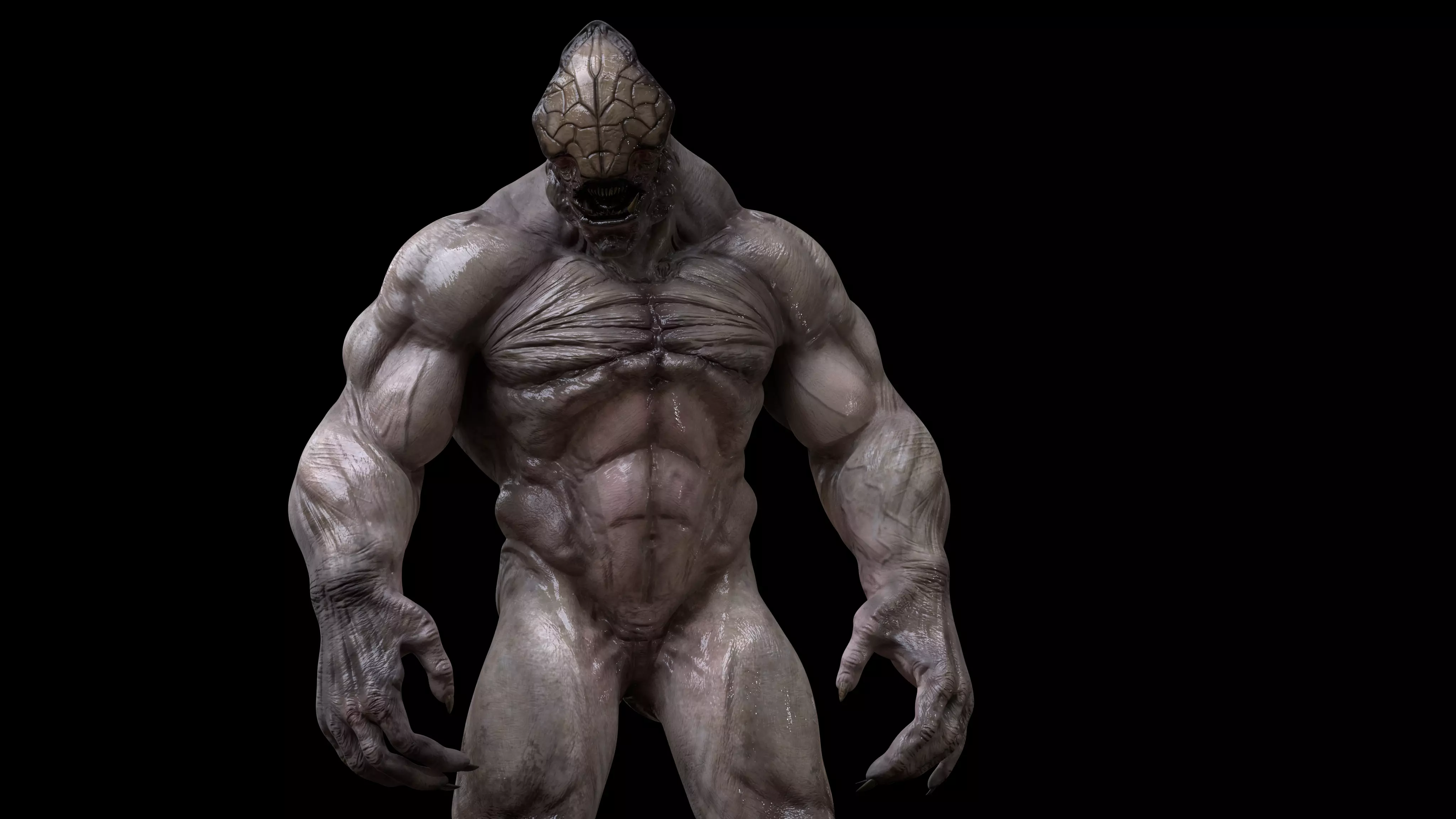 CAVE BEAST Low-poly 3D model_0