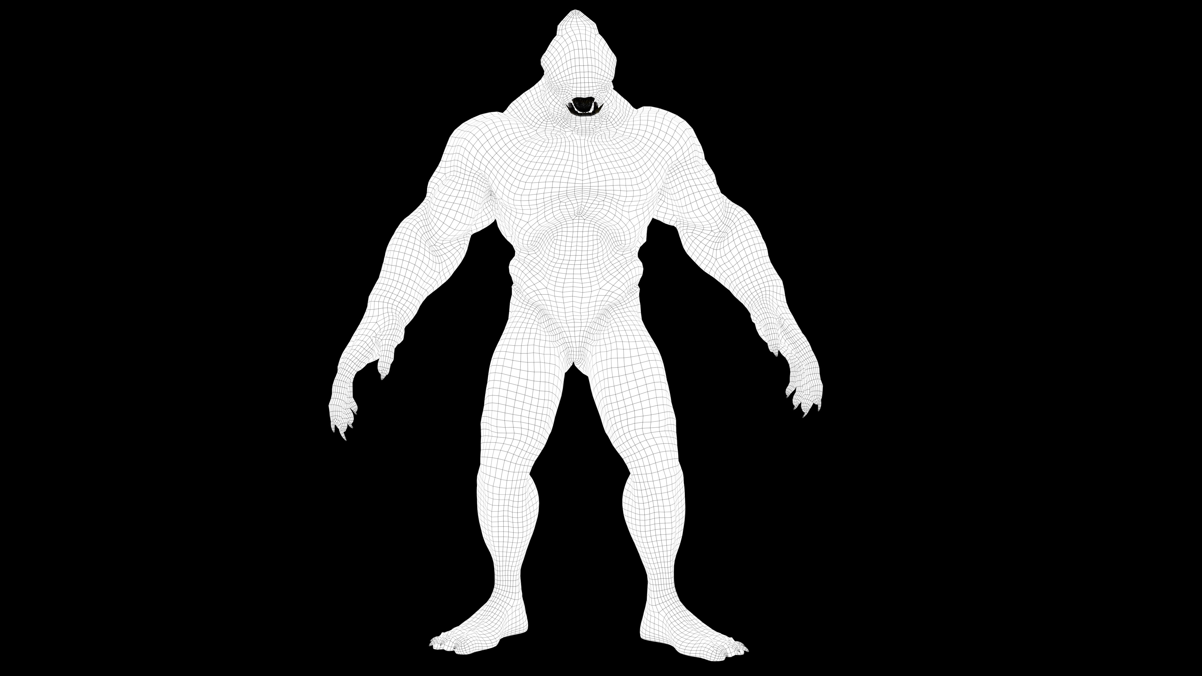 CAVE BEAST Low-poly 3D model_15