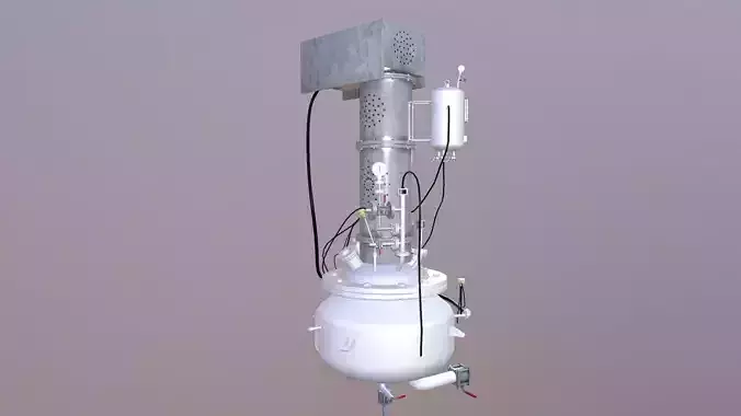 Centrifugal Pump and Vessel Low-poly 3D model