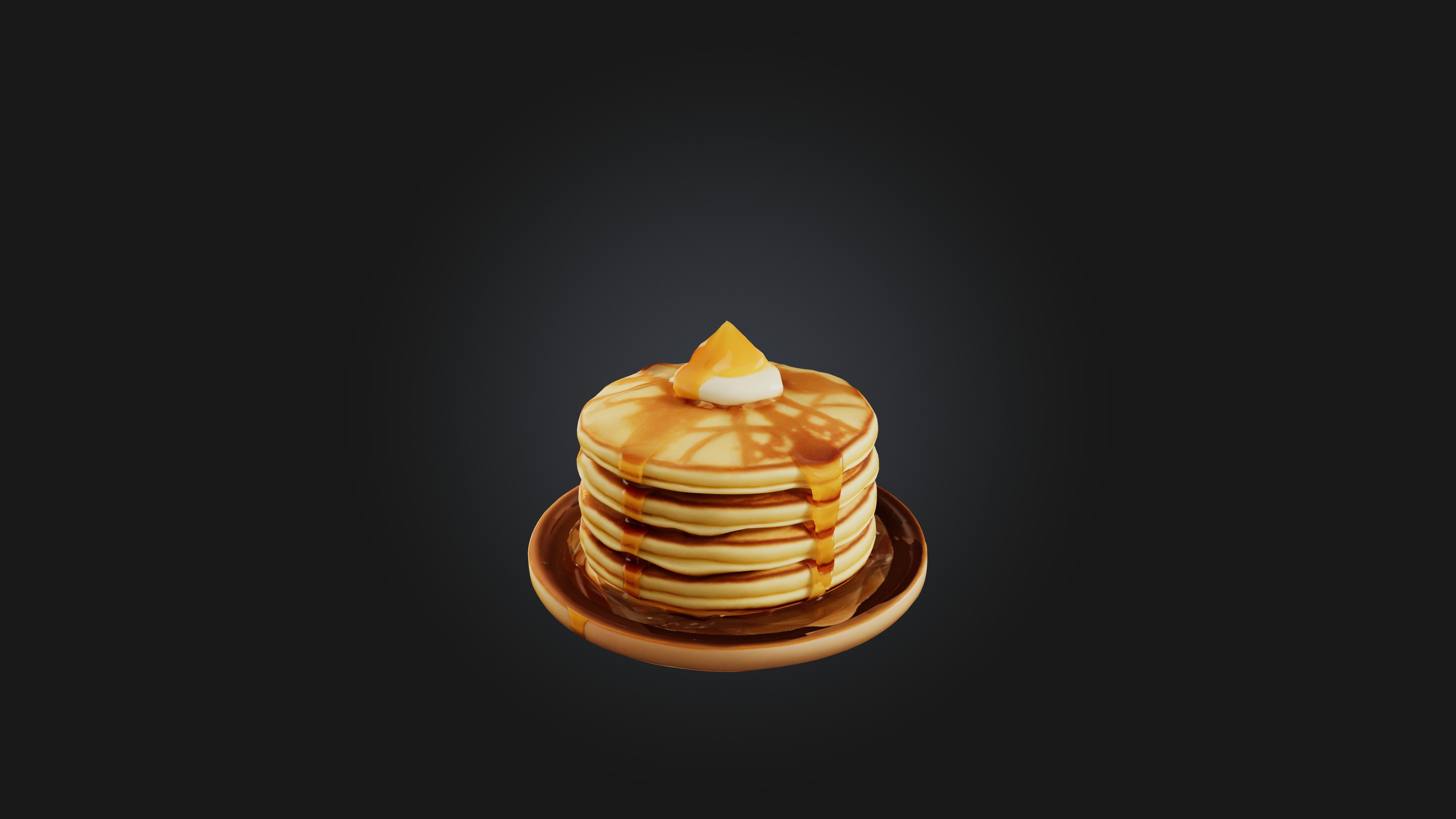Cartoon Pancakes 3D model_4