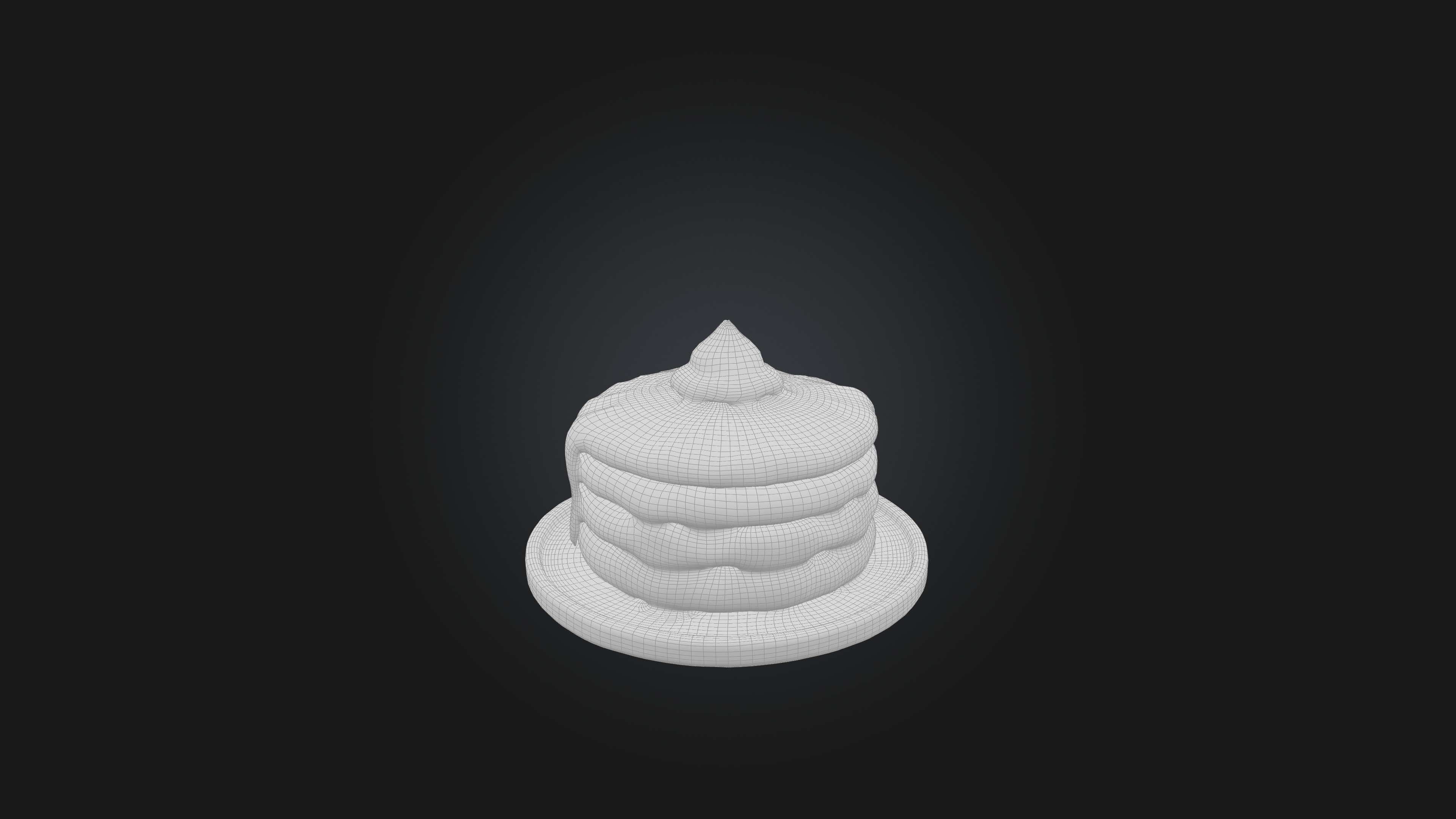 Cartoon Pancakes 3D model_2
