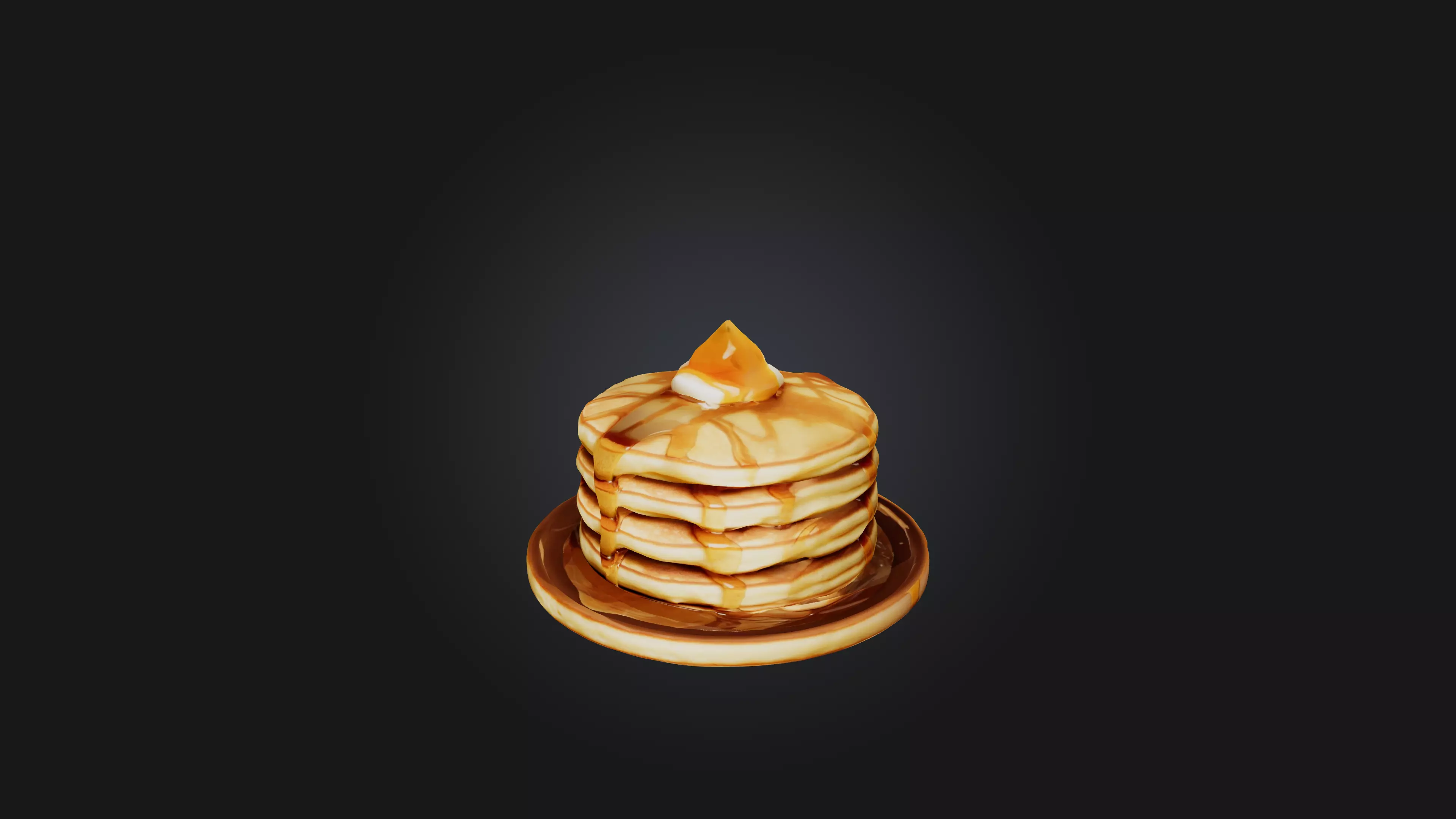 Cartoon Pancakes 3D model_0