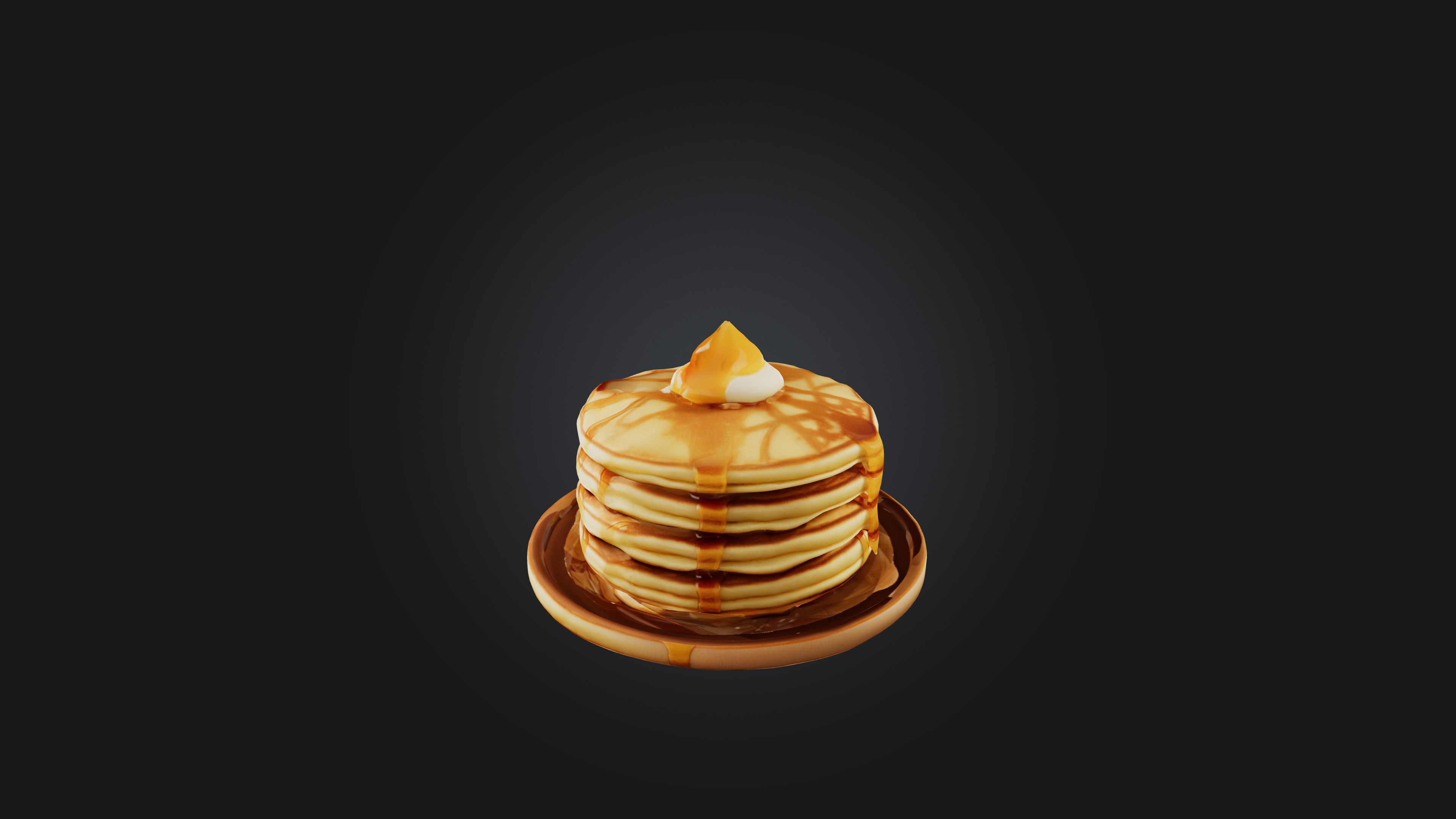 Cartoon Pancakes 3D model_3