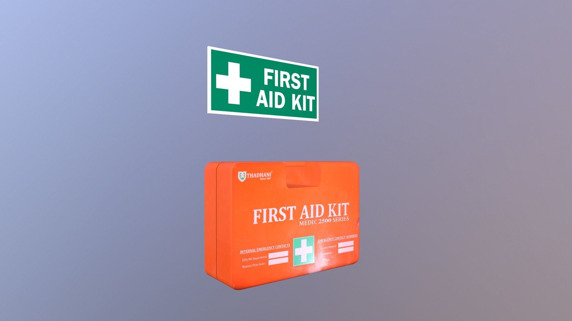 First Aid Kit Low-poly 3D model_2