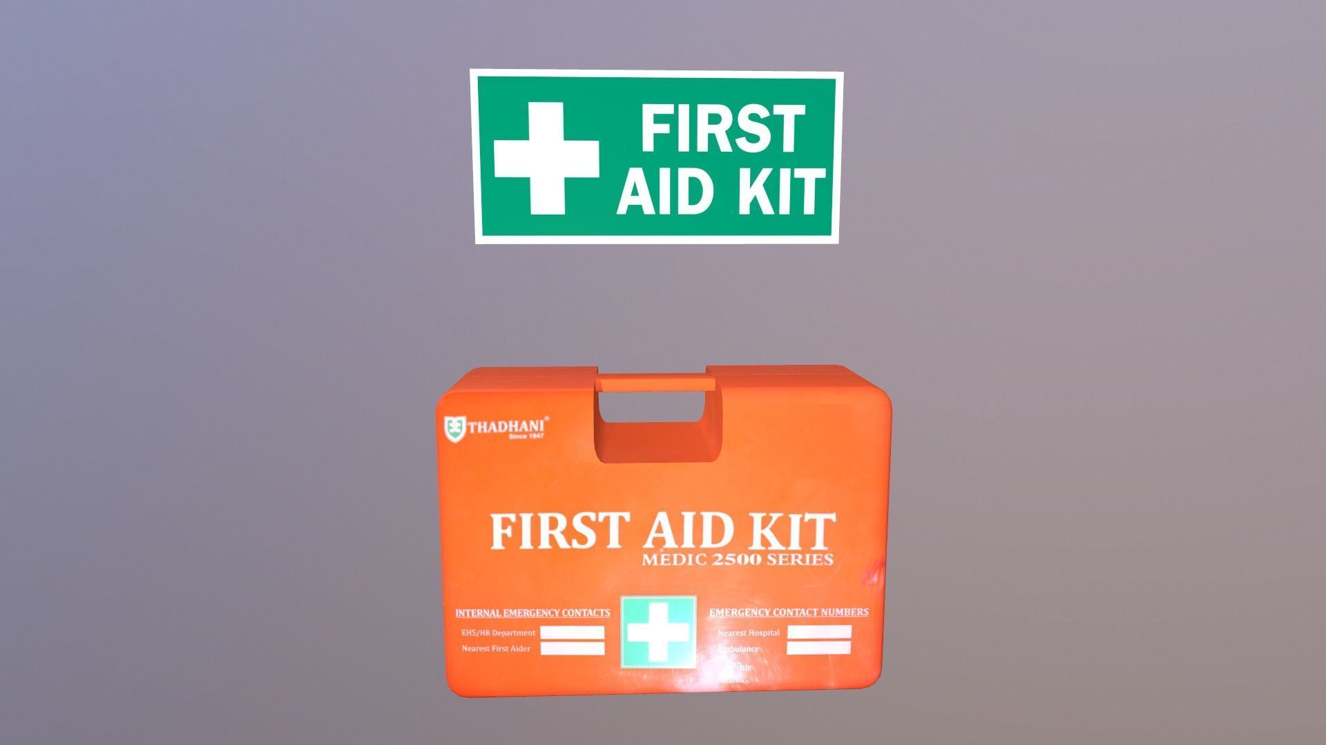 First Aid Kit Low-poly 3D model_5