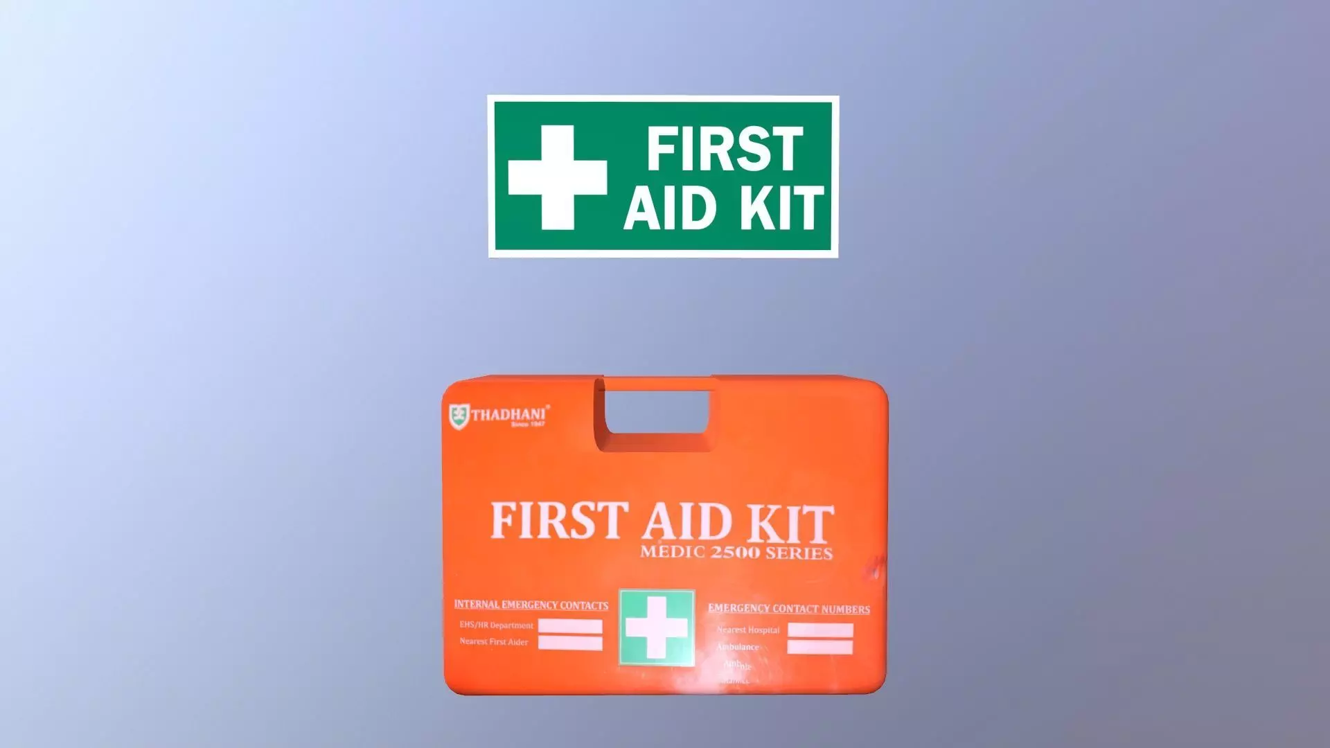 First Aid Kit Low-poly 3D model_0