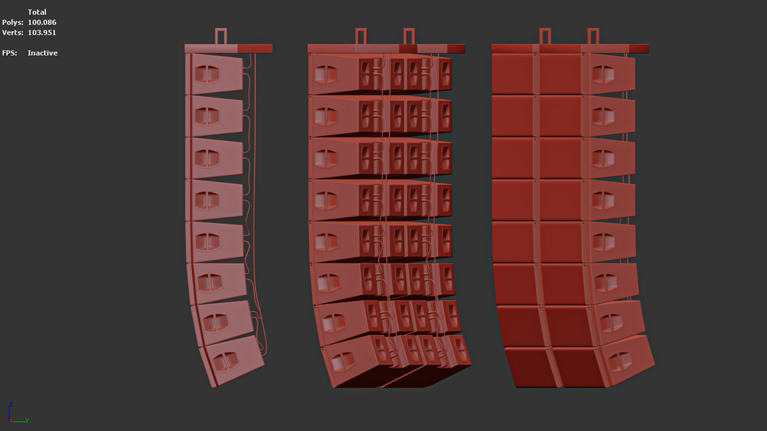 Concert Sound System Line Array 01 3D model_22