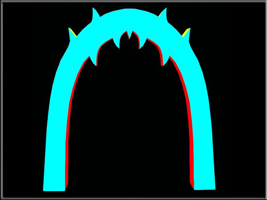 Halloween cemetery Arch Low-poly 3D model_2