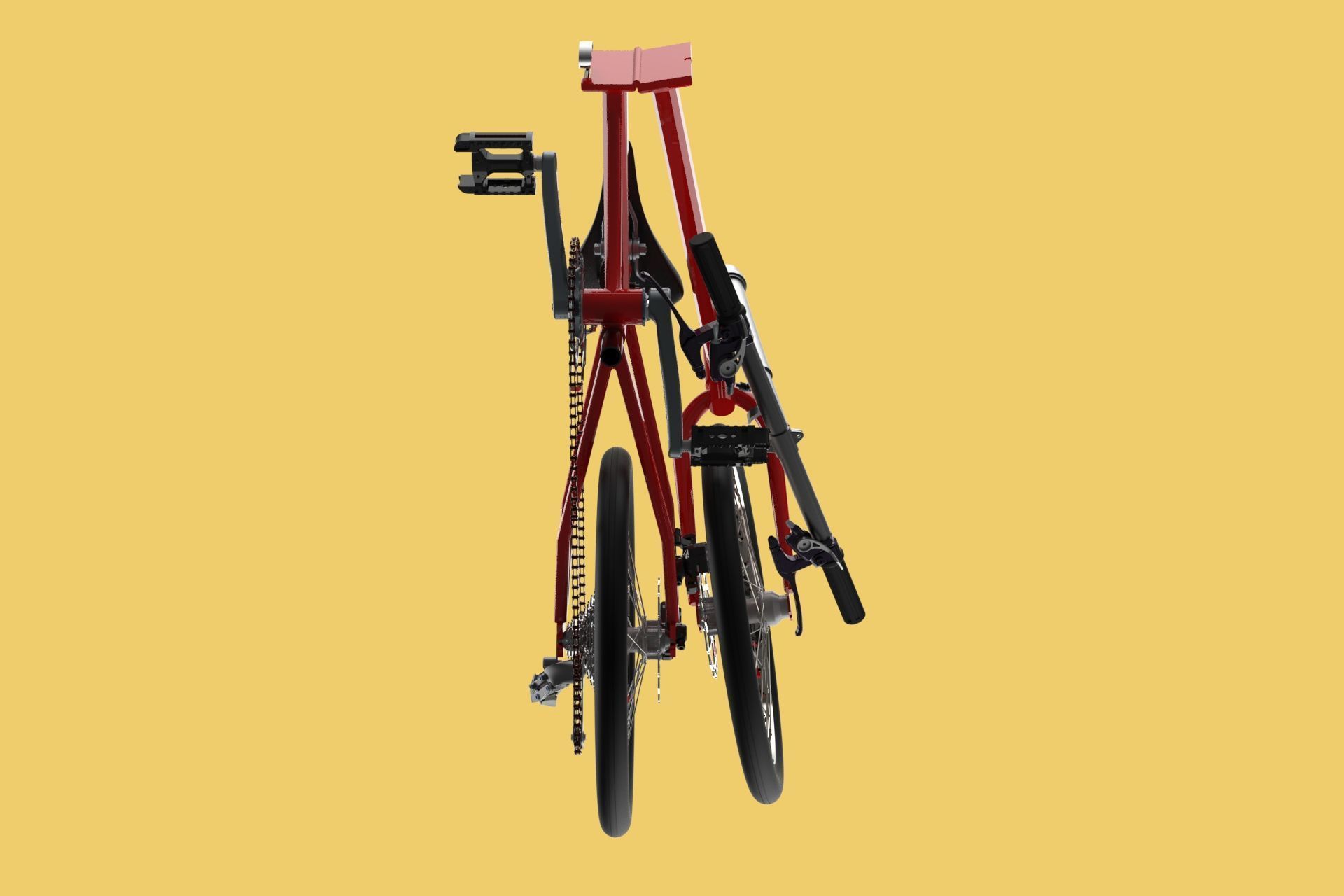 FOLD BICYCLE FOLDING BIKE PORTABLE COMPACT FLIP 3D model_18