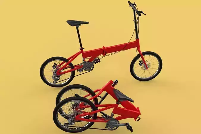 FOLD BICYCLE FOLDING BIKE PORTABLE COMPACT FLIP 3D model