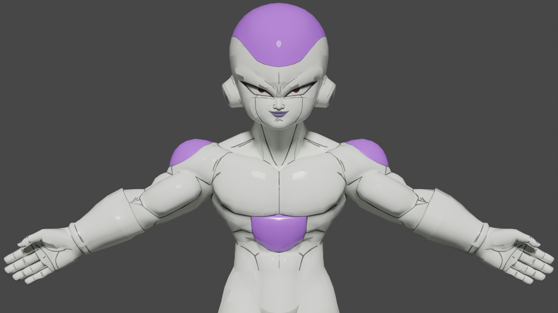 Frieza Final Form Low-poly 3D model_1