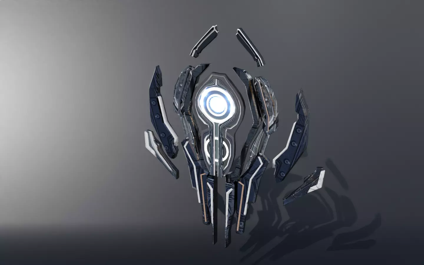 shield Low-poly 3D model_0