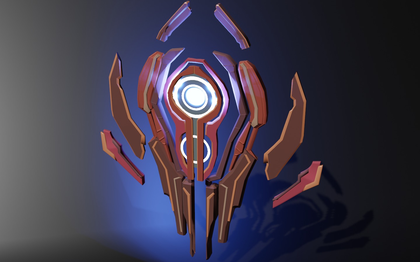 shield Low-poly 3D model_7