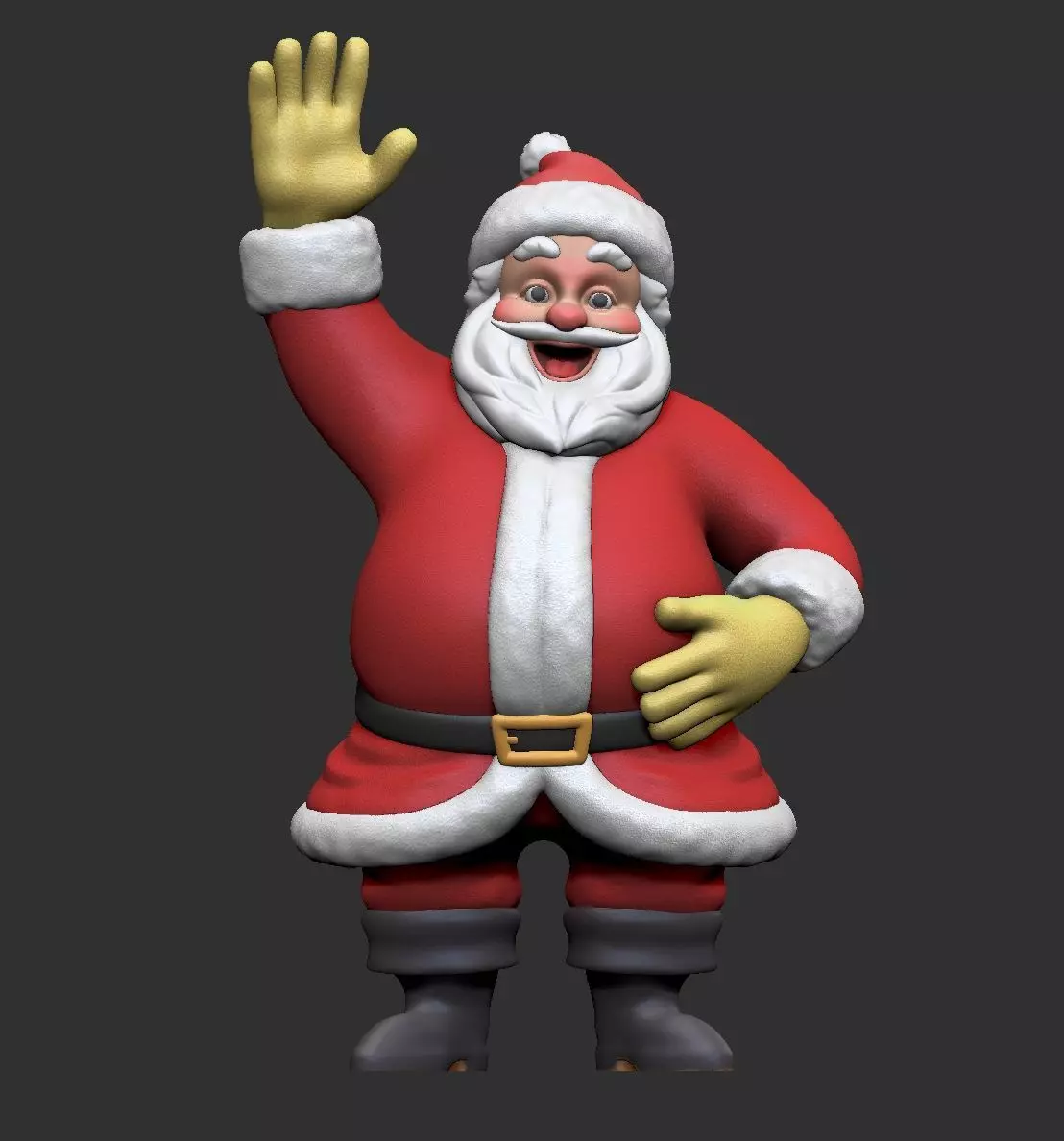 Santa Claus - Hello wave hand 3D print model_0