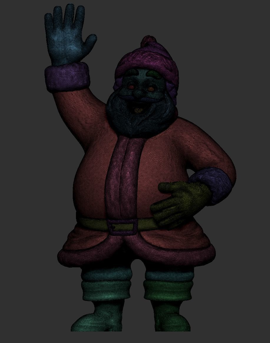 Santa Claus - Hello wave hand 3D print model_10