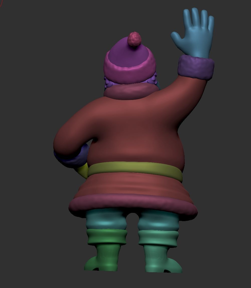 Santa Claus - Hello wave hand 3D print model_7