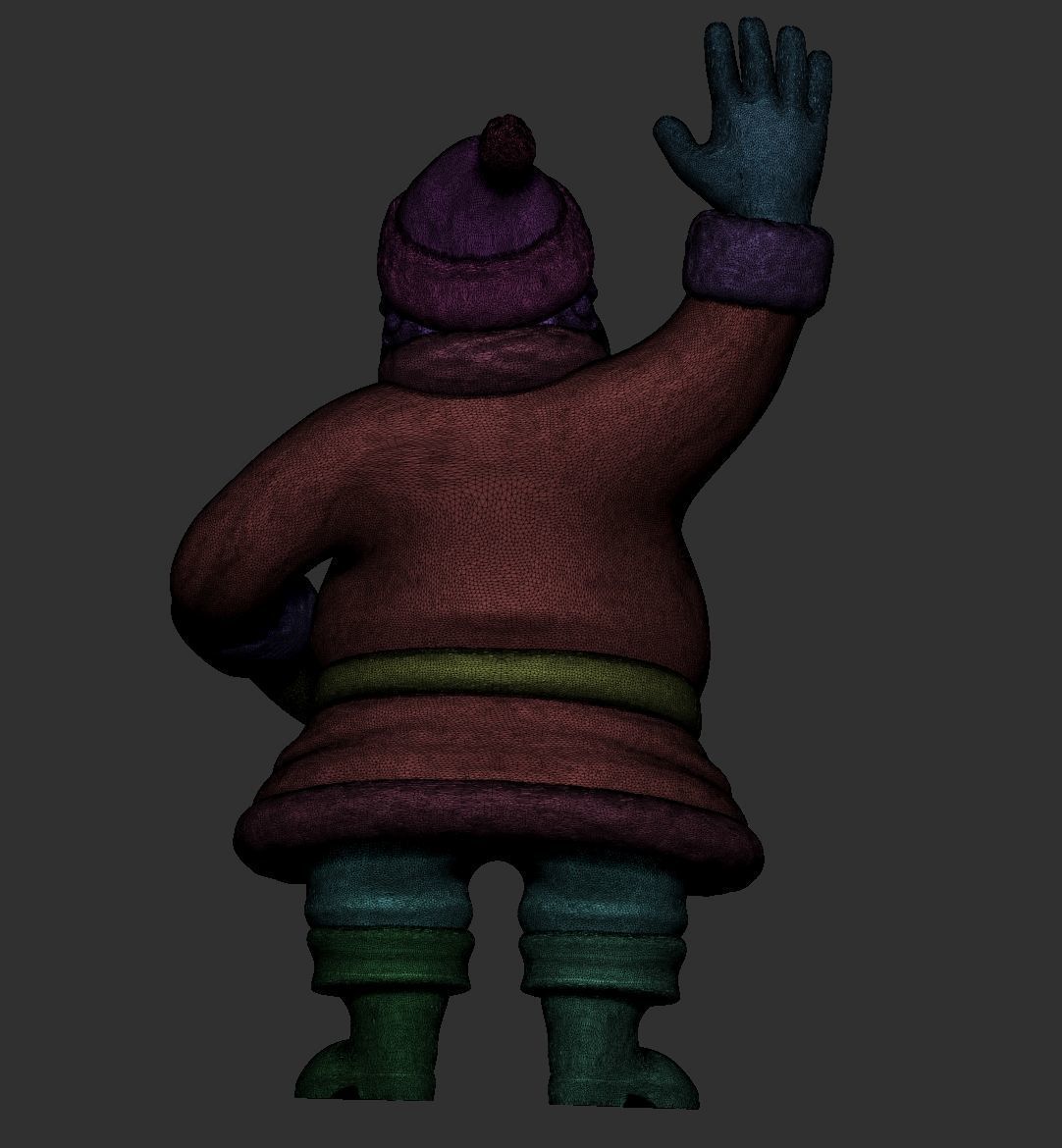 Santa Claus - Hello wave hand 3D print model_11