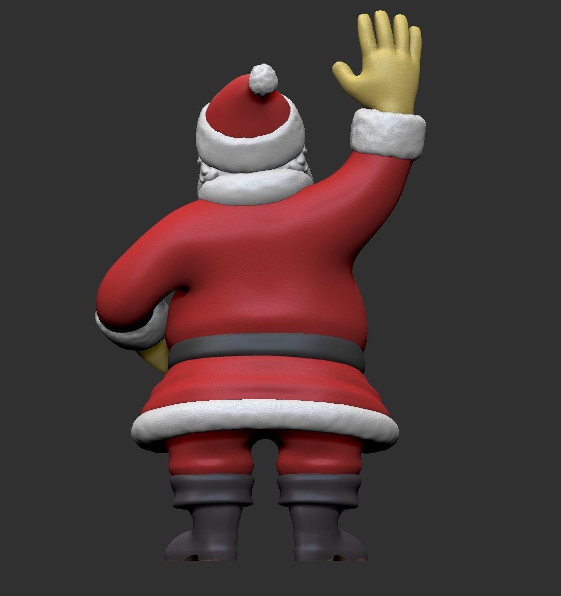 Santa Claus - Hello wave hand 3D print model_3