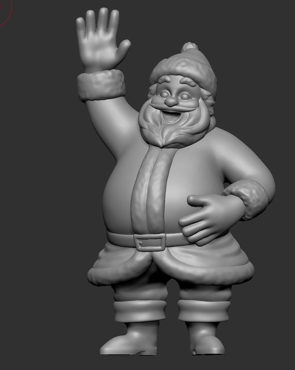 Santa Claus - Hello wave hand 3D print model_12