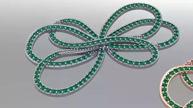 bowtie papion brooch and earrings 3rd version