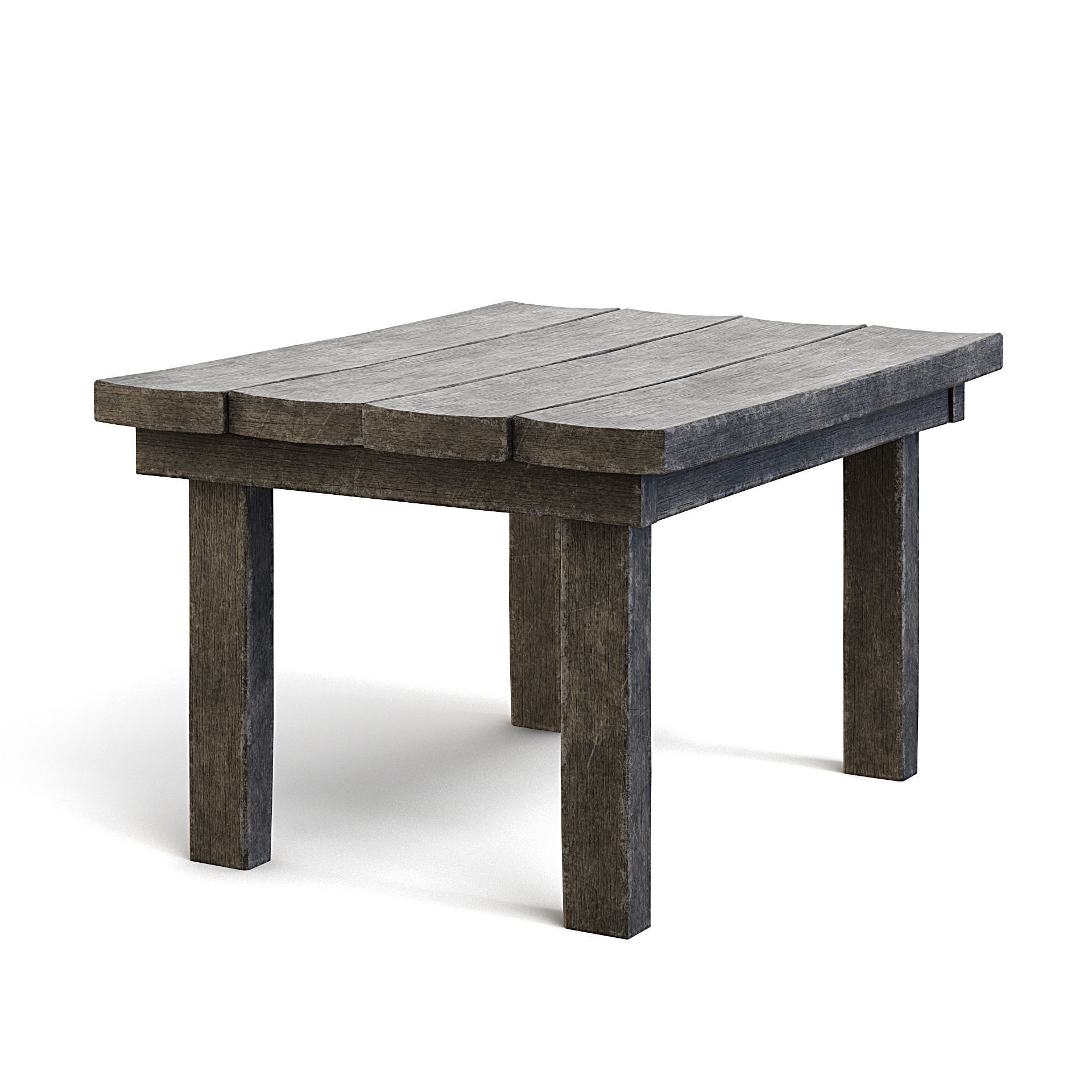 Wooden Table 3D model_2