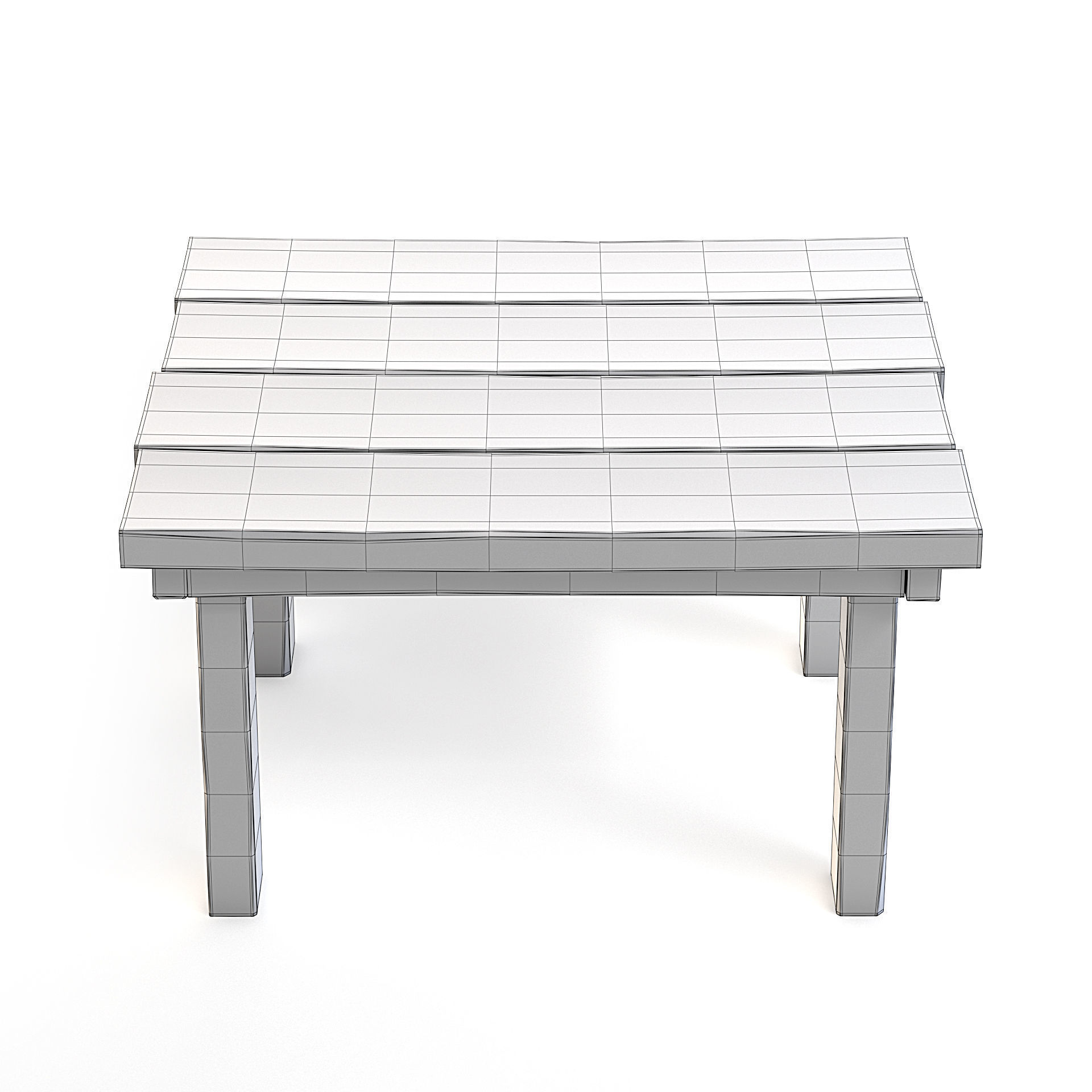 Wooden Table 3D model_5