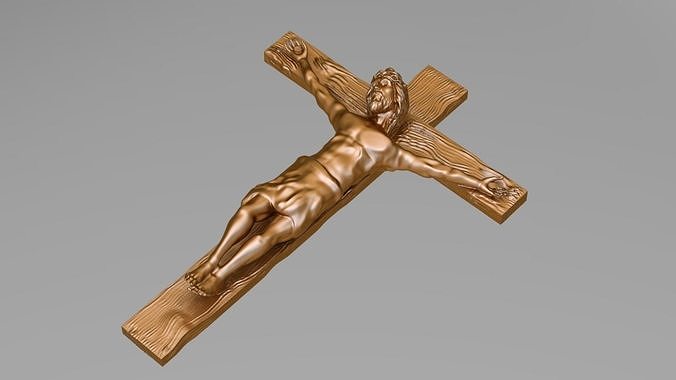 Jesus Cross pendant theme 3 3D print model
